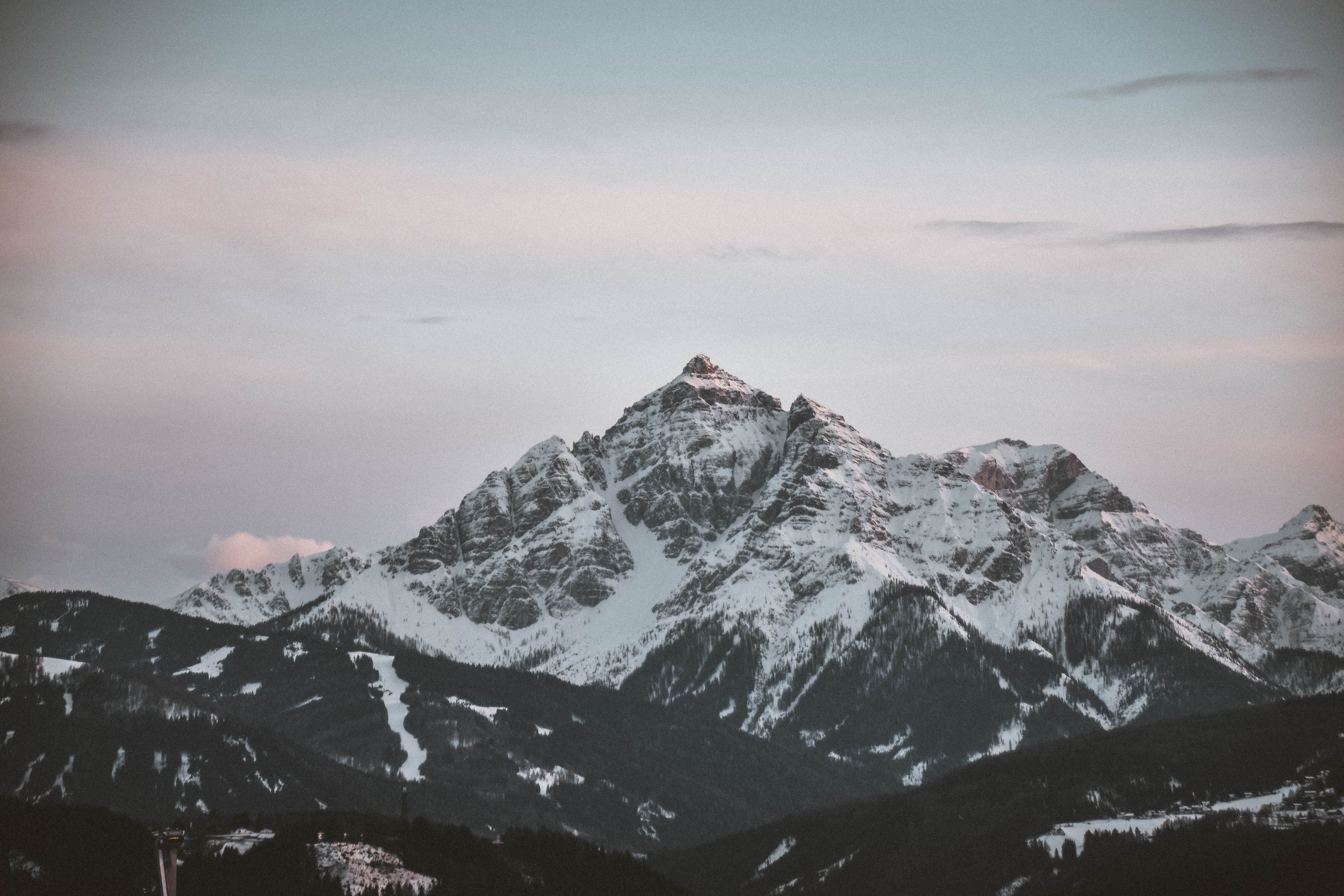 tranquil scene, sunset, snow, innsbruck, sky, hd, wood, nature, day, nikon, outdoors, coated, mountain range, photography, cloudscape, no people, mountain, HD Wallpaper