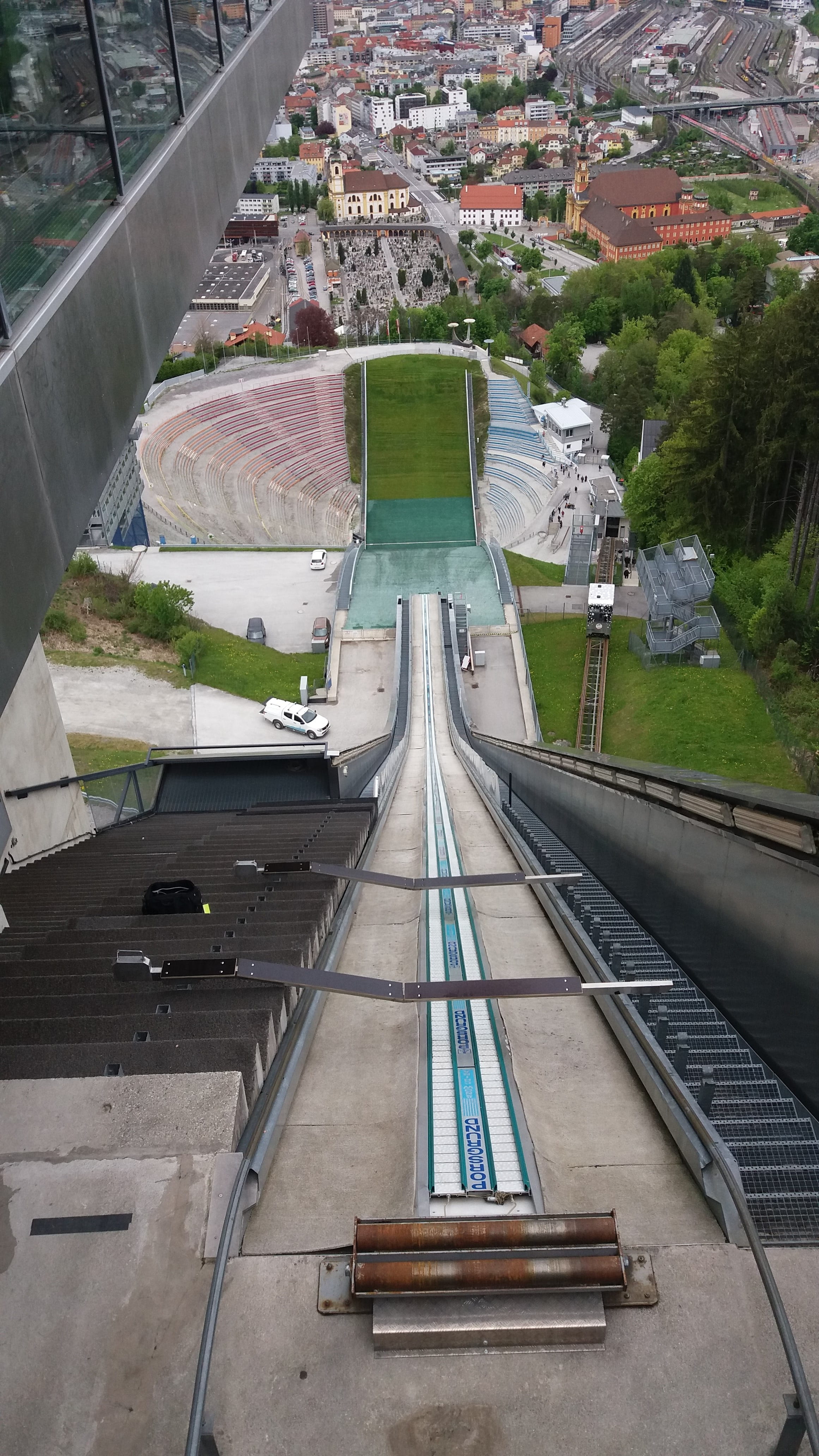 mode of transportation, connection, innsbruck, no people, the way forward, day, bridge, olympics, track, tree, plant, nature, direction, architecture, city, Phone HD Wallpaper