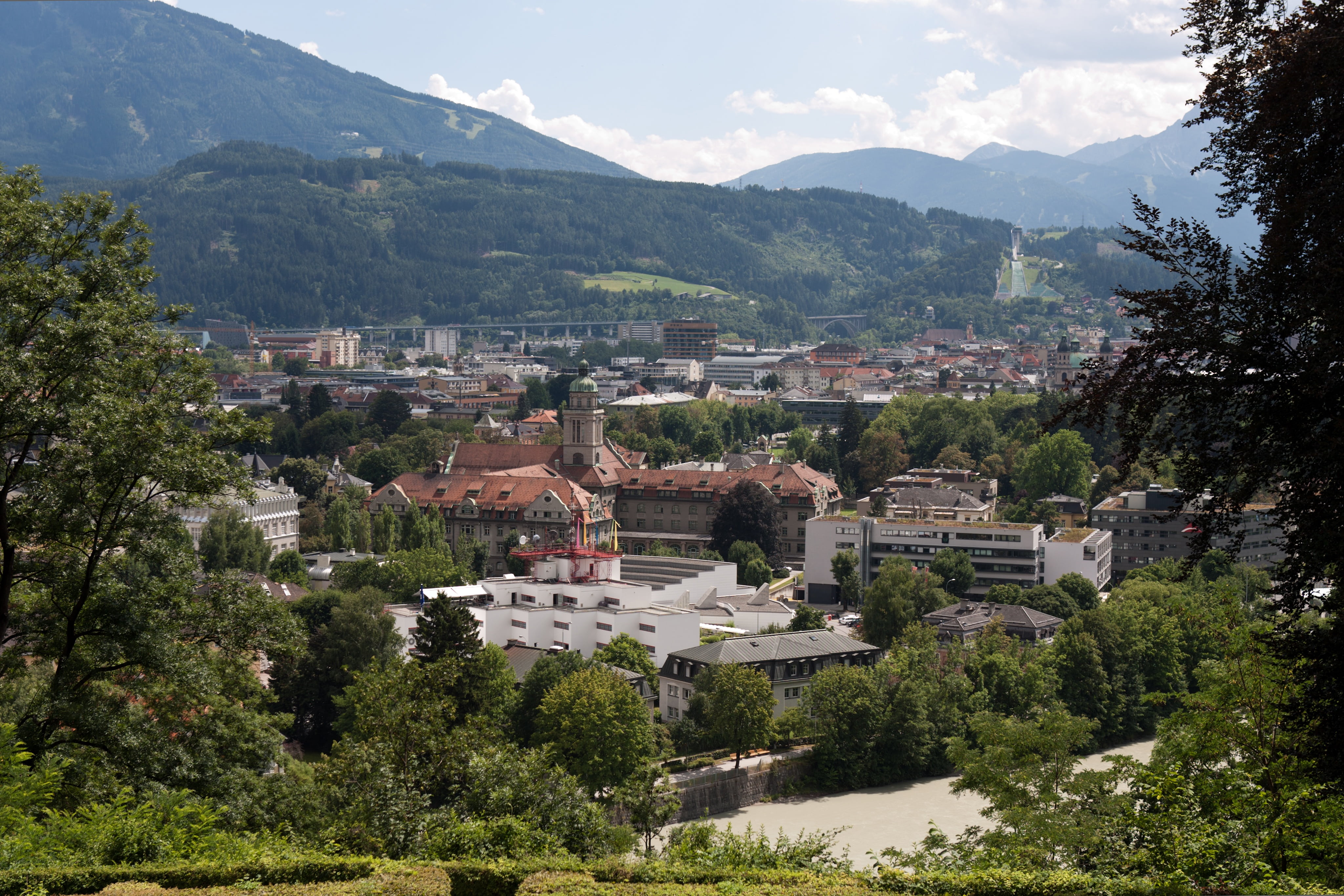 growth, built structure, water, 4K, town, architecture, no people, house, day, austria, nature, building exterior, mountain, innsbruck, building, mountain range, HD Wallpaper