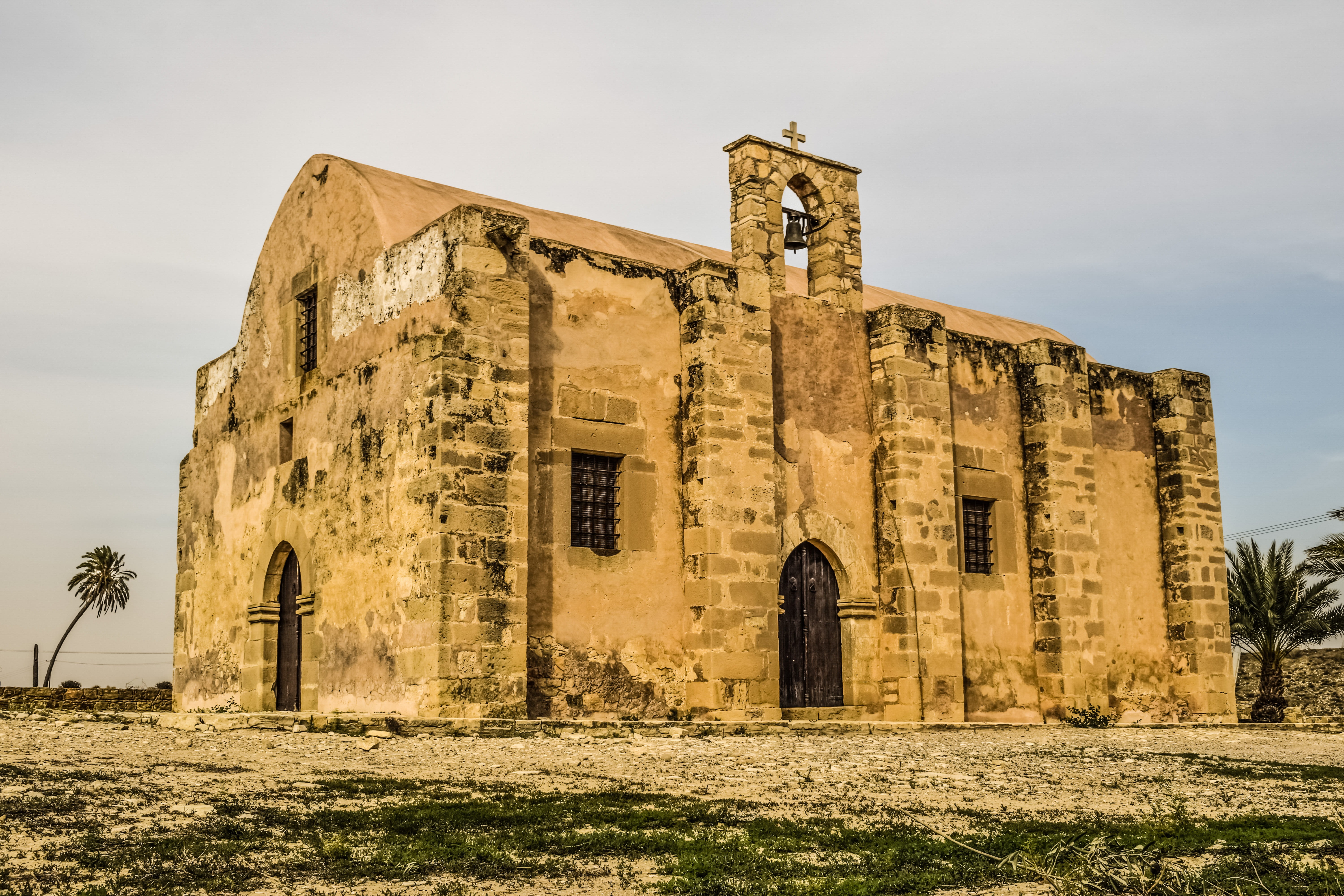 sky, old ruin, history, ayios georgios arperas, travel destinations, 5K, tersefanou, cyprus, building exterior, 18th century, old, belief, travel, built structure, HD Wallpaper