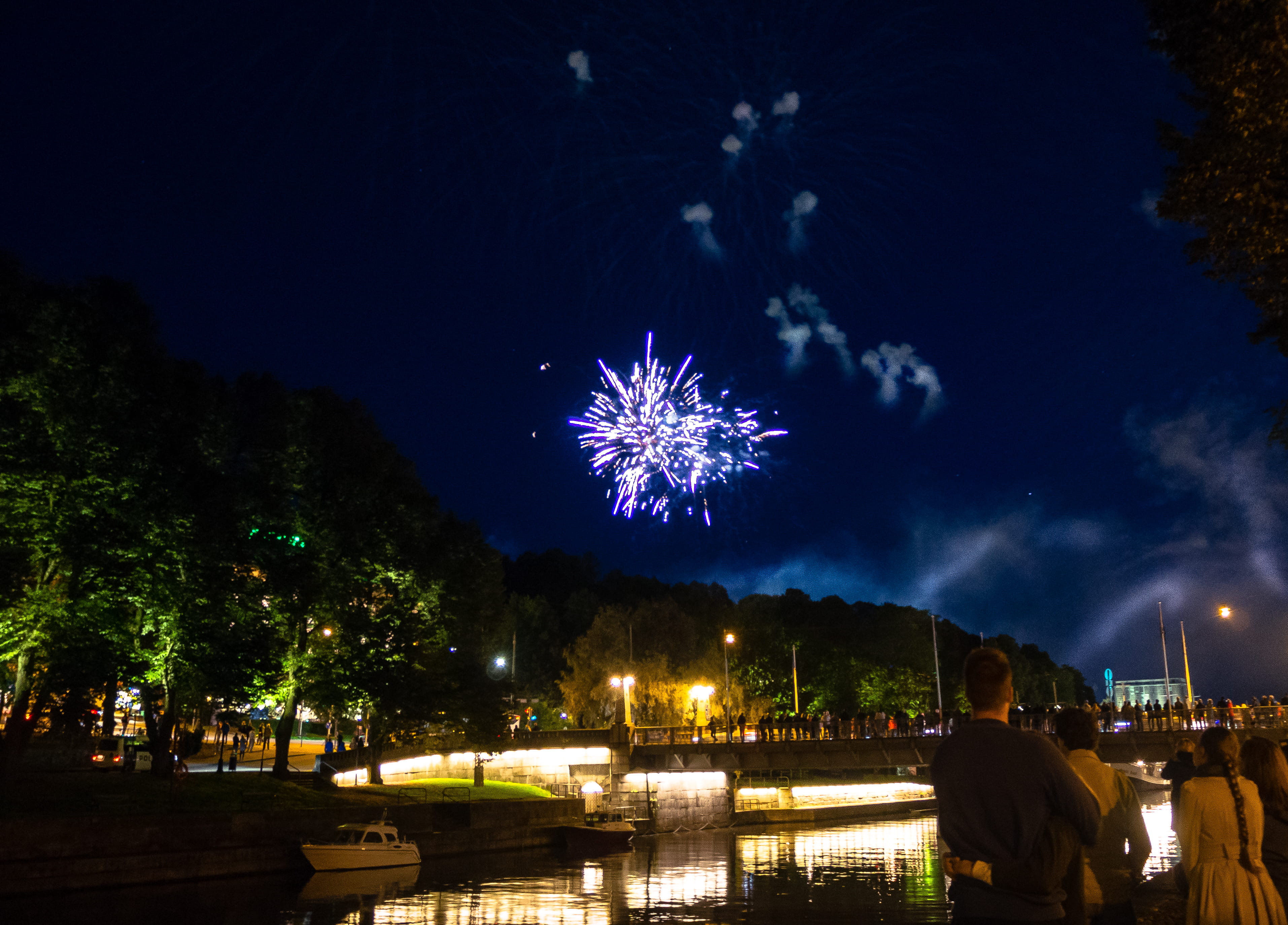 turku, architecture, firework, fireworks, water, new years eve, motion, event, building exterior, arts culture and entertainment, plant, city, sky, illuminated, HD Wallpaper