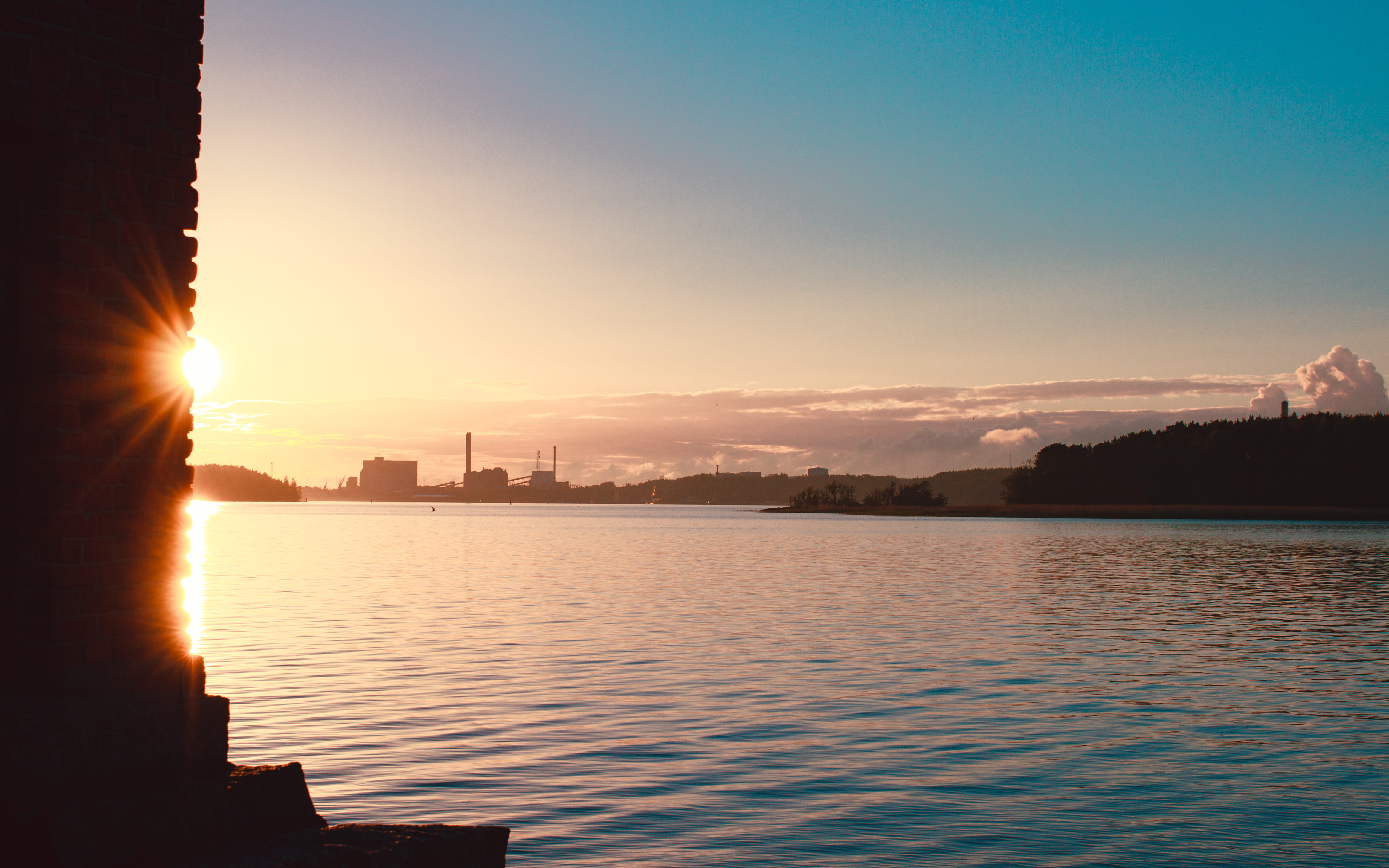 built structure, beauty in nature, orange color, no people, tranquility, 4K, tranquil scene, sunlight, ruissalo, outdoors, architecture, city, sun, evening, HD Wallpaper