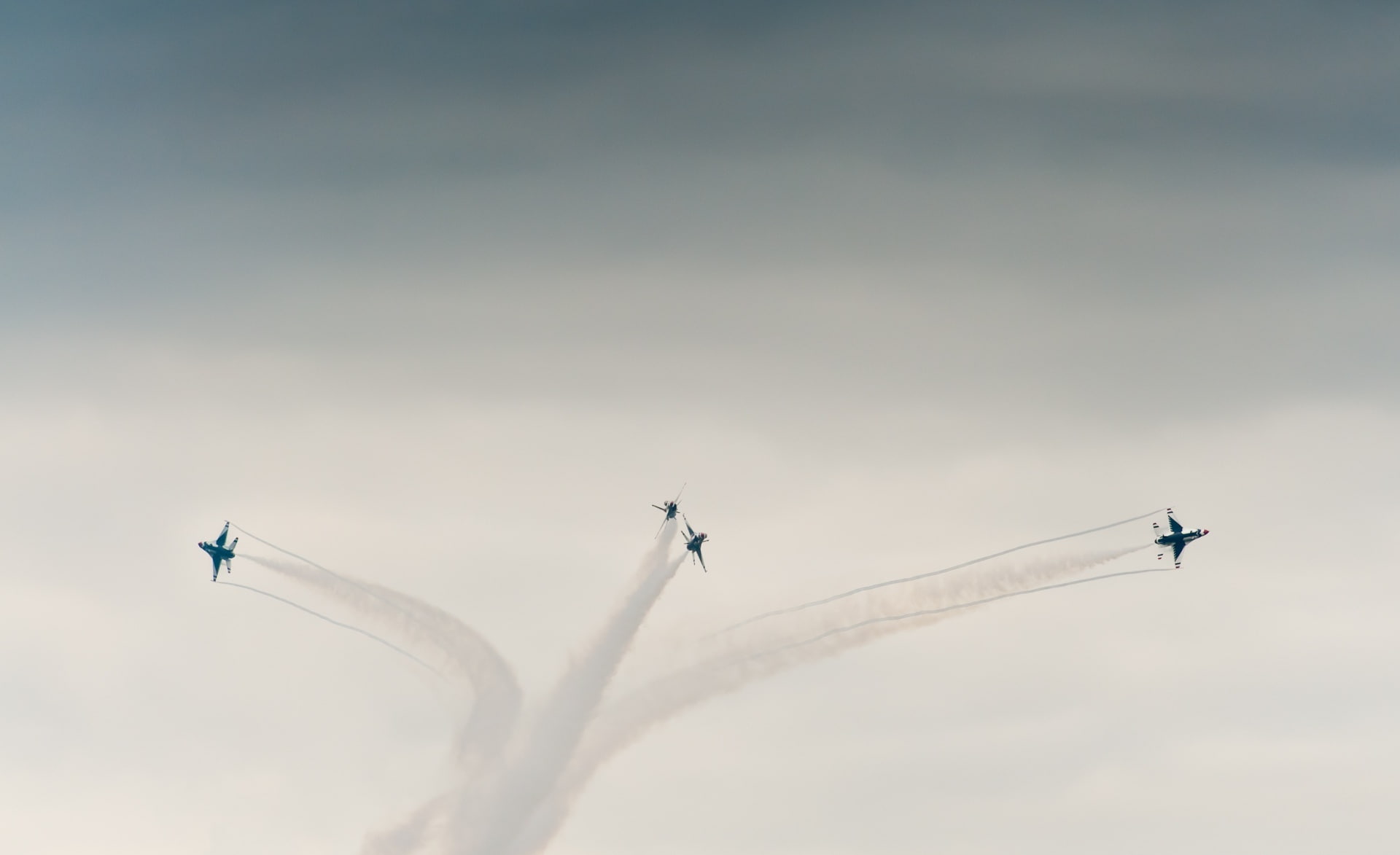 usaf, planes, low angle view, fighter plane, motion, air vehicle, Motors, travel, on the move, turku airport, airshow, 1080P, sky, four, fighter, order, HD Wallpaper