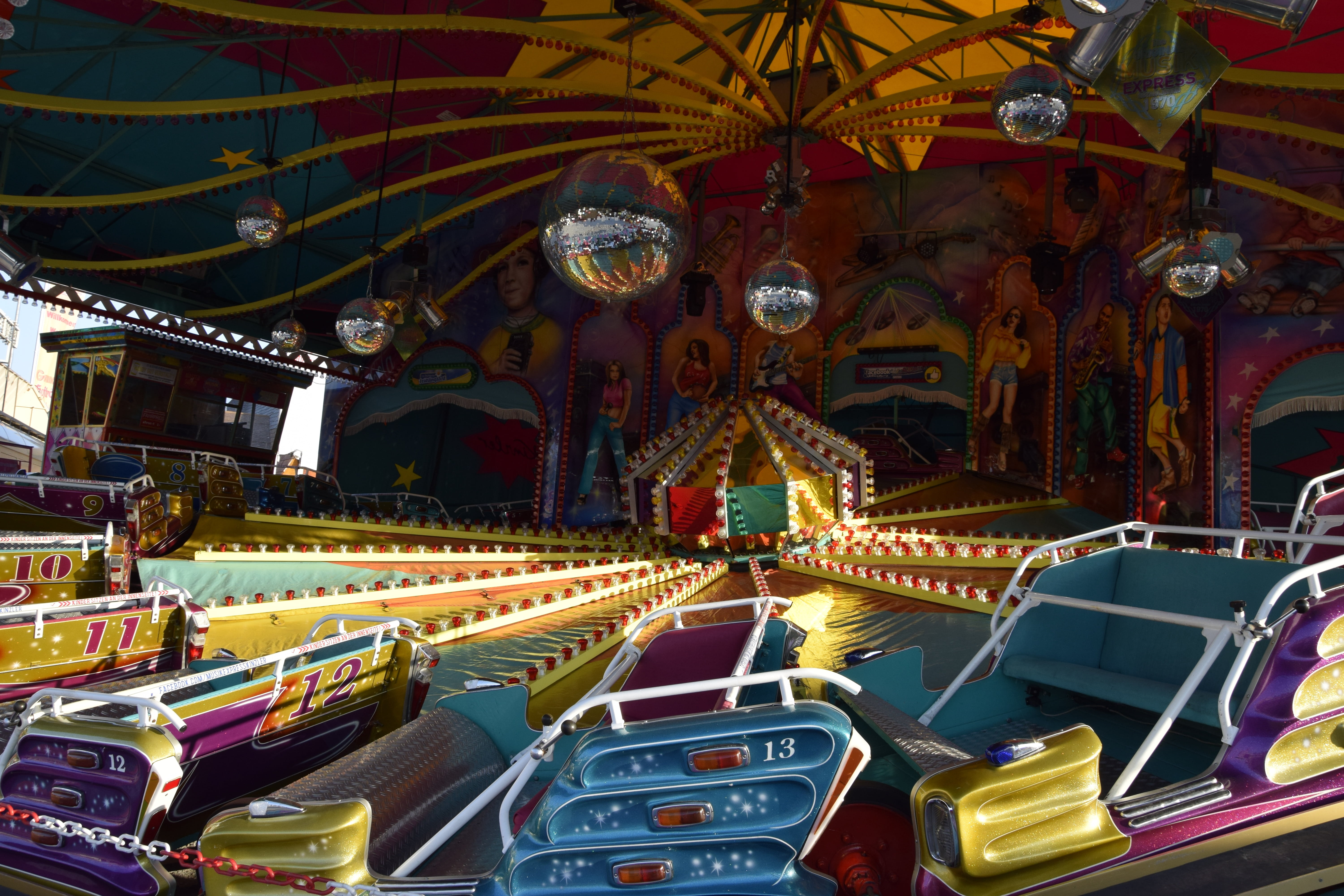 transportation, illuminated, car, ride, day, architecture, indoors, motor vehicle, travel, amusement park ride, built structure, multi colored, festival, HD Wallpaper