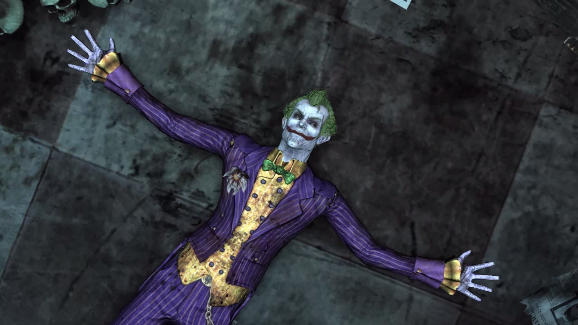 full length, human body part, human limb, 1080P, costume, bizarre, one person, purple, night, joker batman arkham asylum, celebration, clothing, portrait, HD Wallpaper