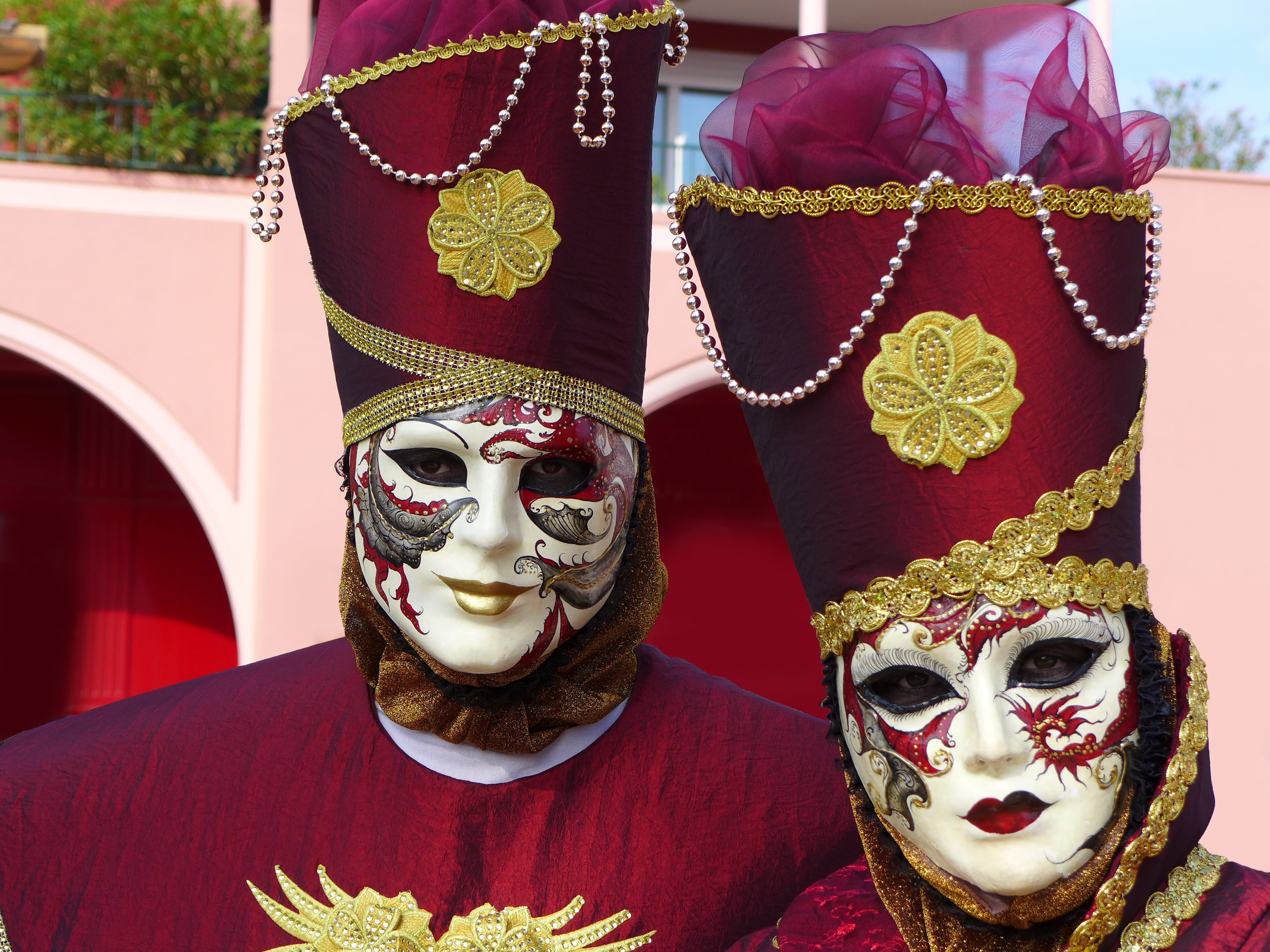 art and craft, obscured face, outdoors, representation, masks, portrait, carnival of venice, celebration, close-up, 2K, person, masquerade, human representation, HD Wallpaper