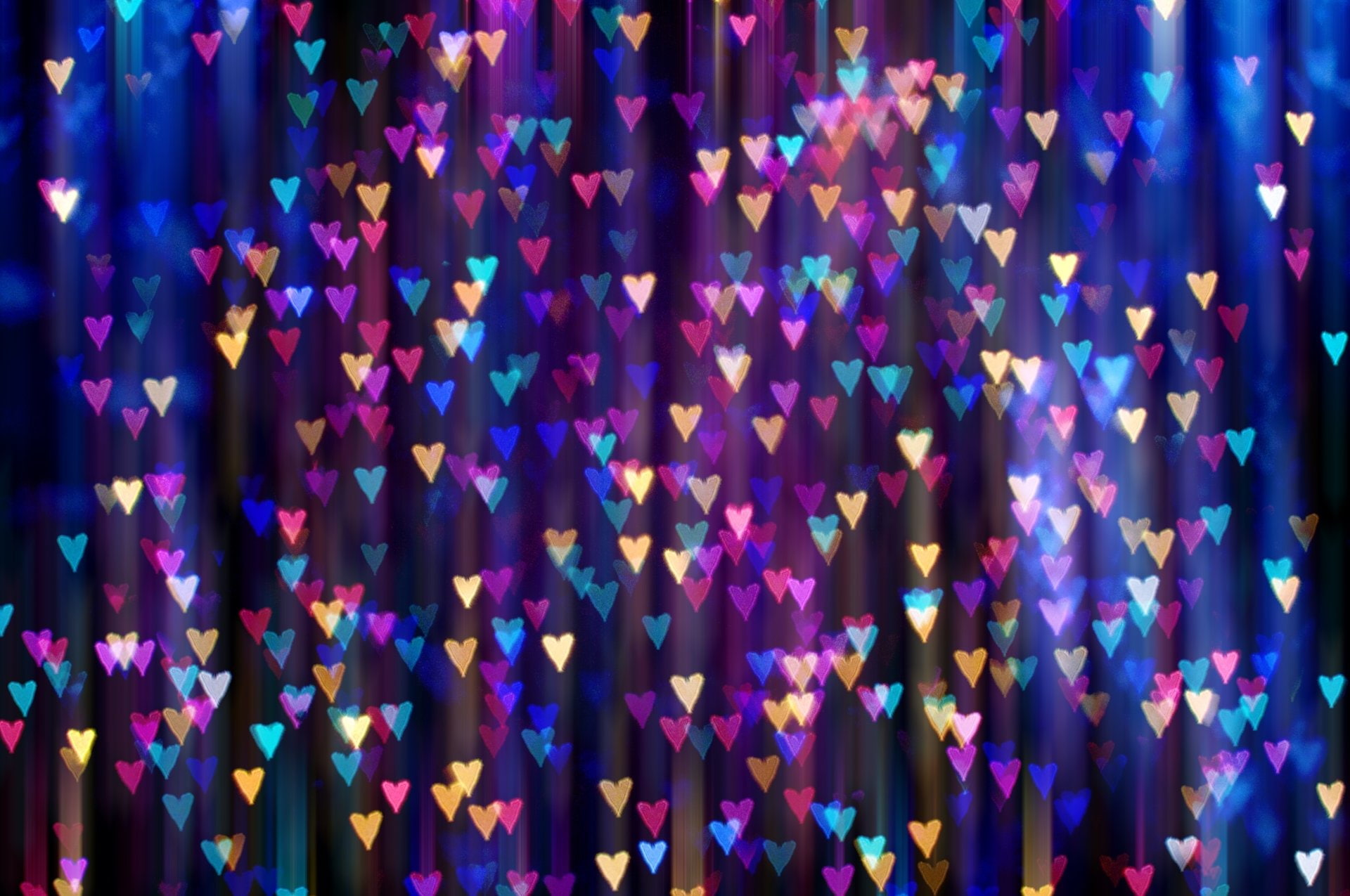 Colorful, Colors, Artistic, Heart-Shaped, Bokeh, 1080P, Light, HD Wallpaper