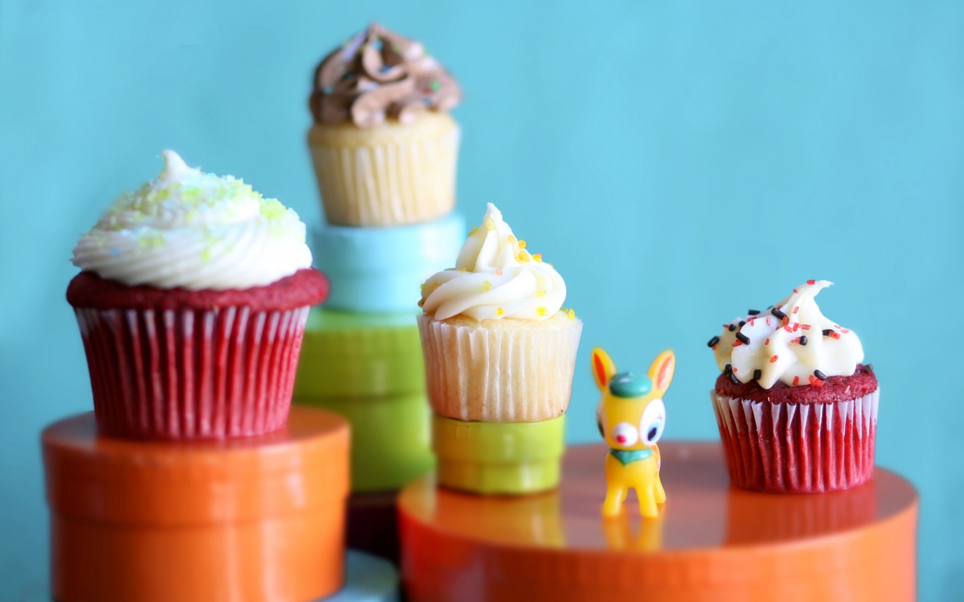 figure, ornament, cream, sweet, fruitcakes, 1080P, HD Wallpaper