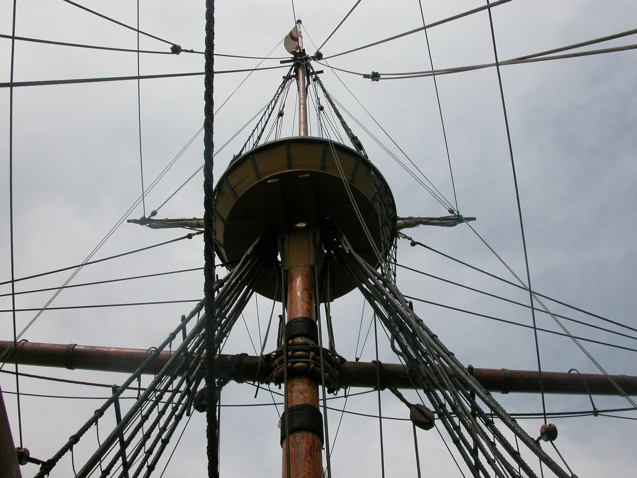 no people, sky, outdoors, low angle view, ship, sailing ship, nautical vessel, rigging, boat, moored, nature, sailing, mayflower, mast, built structure, HD Wallpaper