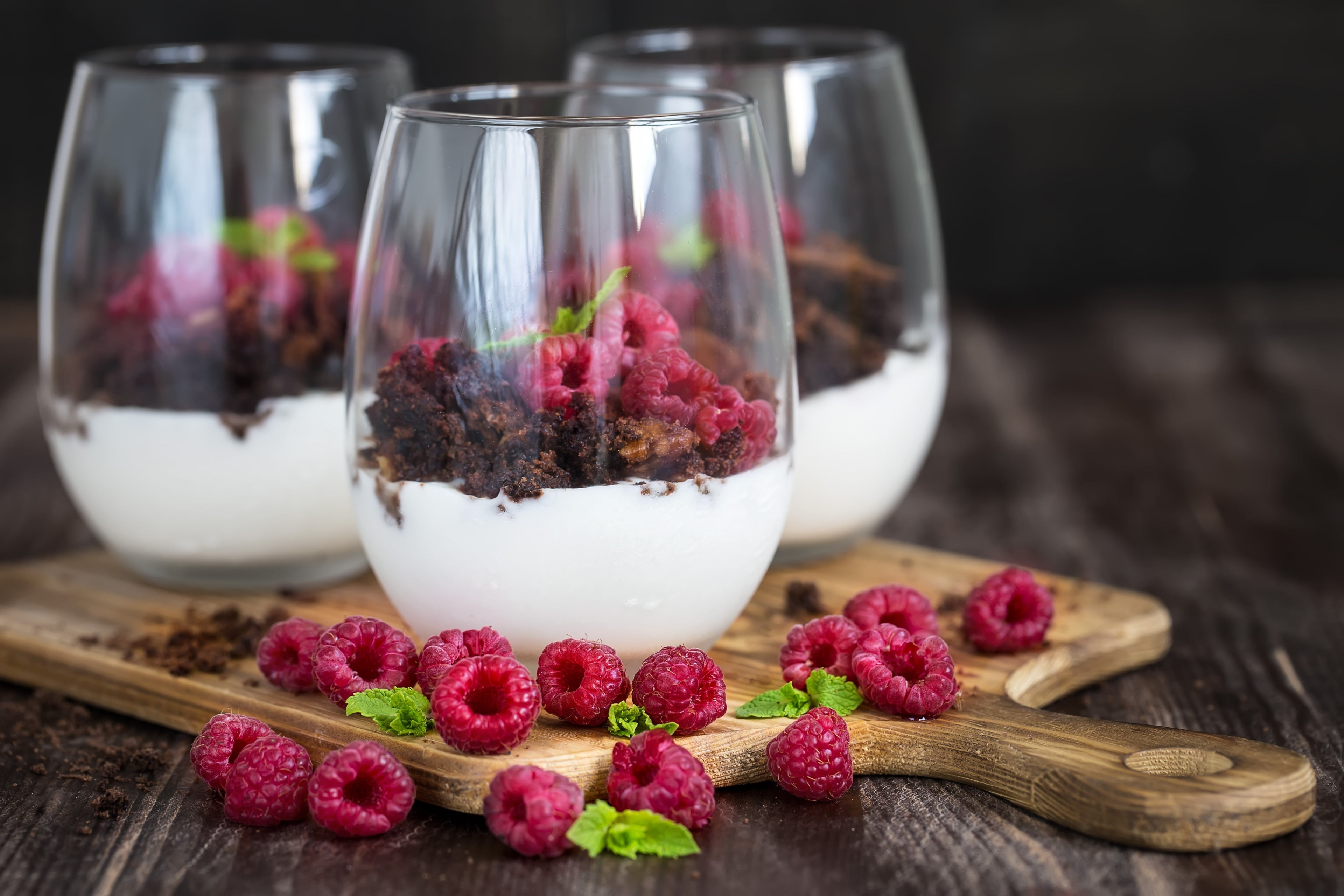 yogurt, flower, focus on foreground, wellbeing, indoors, fruit, no people, raspberry, bowl, berry fruit, freshness, dairy product, close-up, food, food and drink, HD Wallpaper