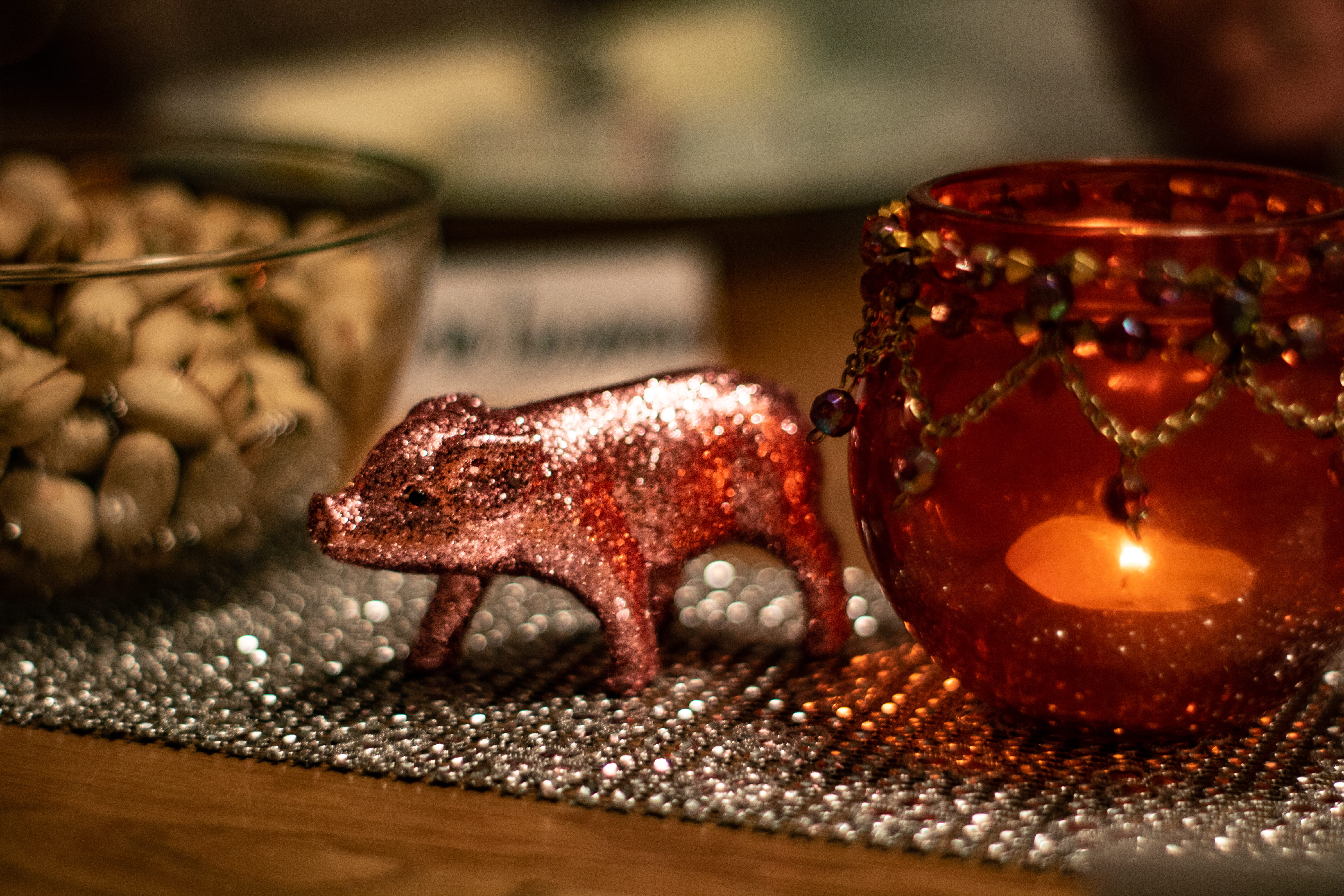 glass, burning, yello, no people, flame, food and drink, table, animal, tea light, fire - natural phenomenon, meat, candle, sea life, light, HD Wallpaper