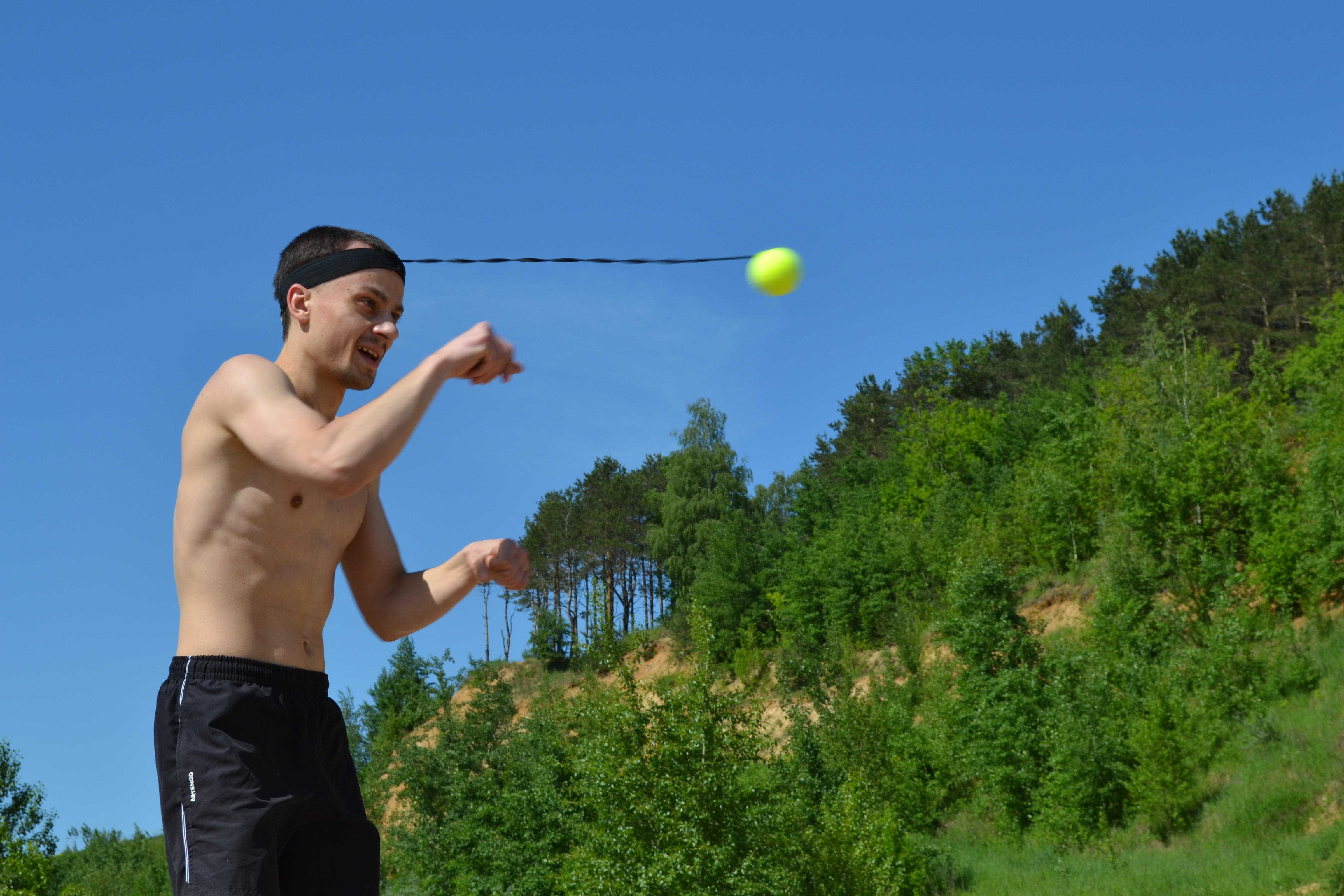 lifestyles, fireball, holding, man, adult, health, nature, men, 4K, leisure activity, playing, one person, taking a shot - sport, motion, young adult, HD Wallpaper