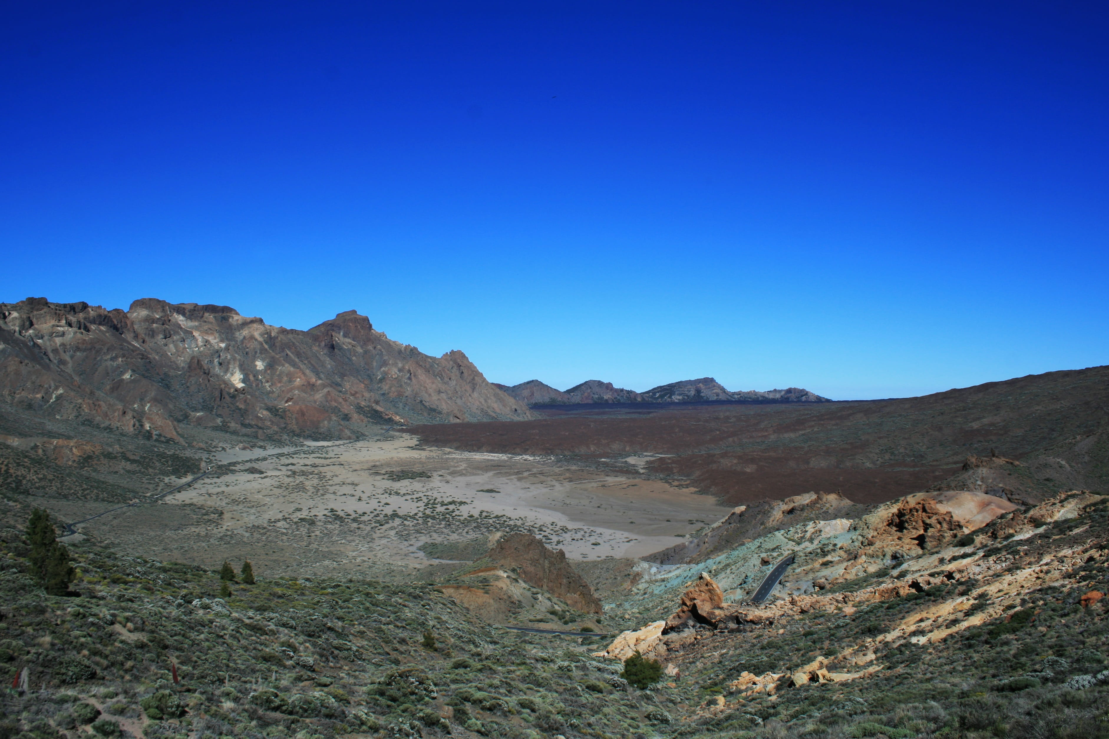 outlook, park, land, geology, rock - Object, Canary Islands, no People, national, landscapes, outdoors, formation, tranquility, dry, remote, desert, extreme Terrain, HD Wallpaper