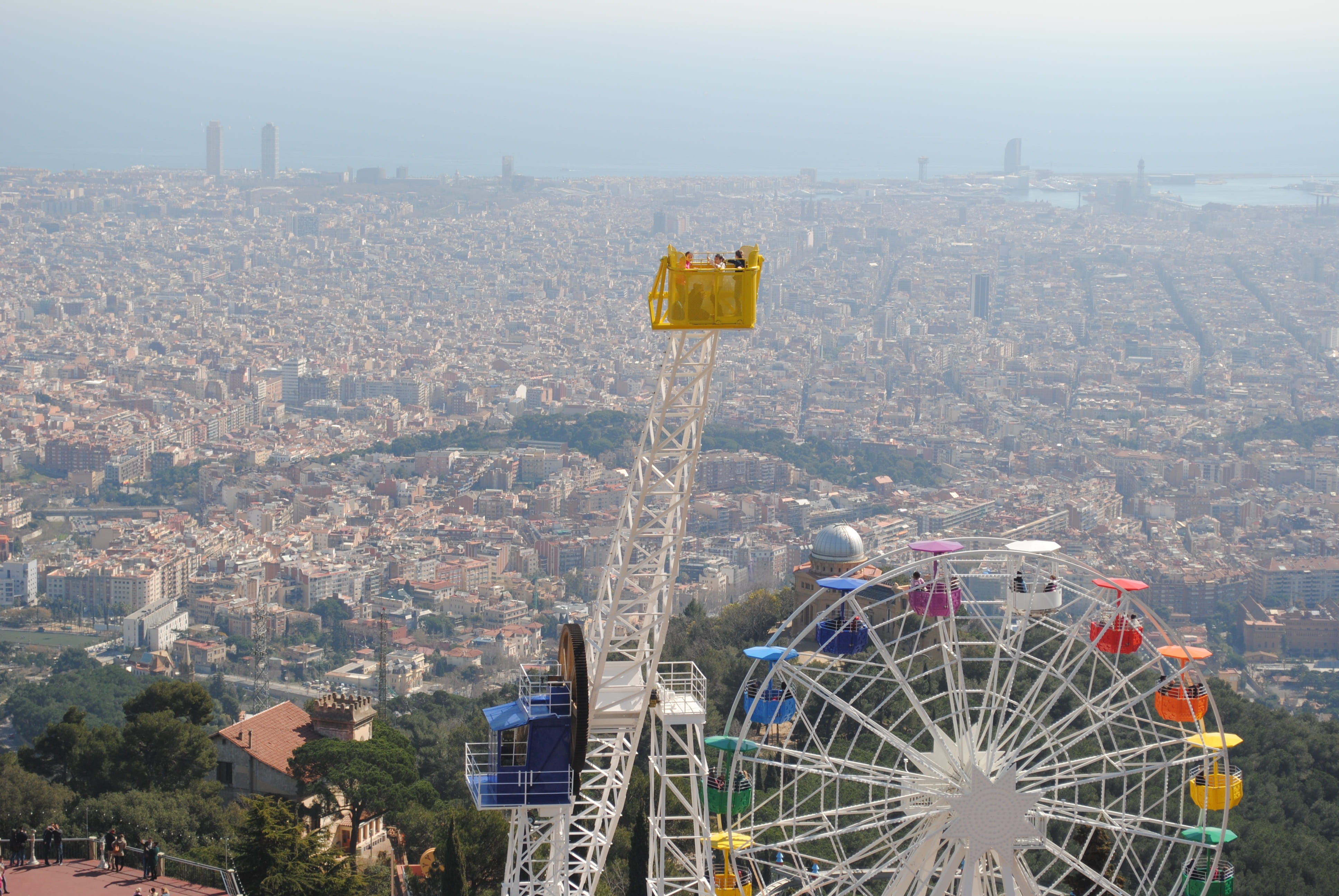 spanish, travel, europe, sightseeing, travel destinations, outdoors, catalan, landmark, mountain, no people, transportation, funfair, place, building, Spain, HD Wallpaper