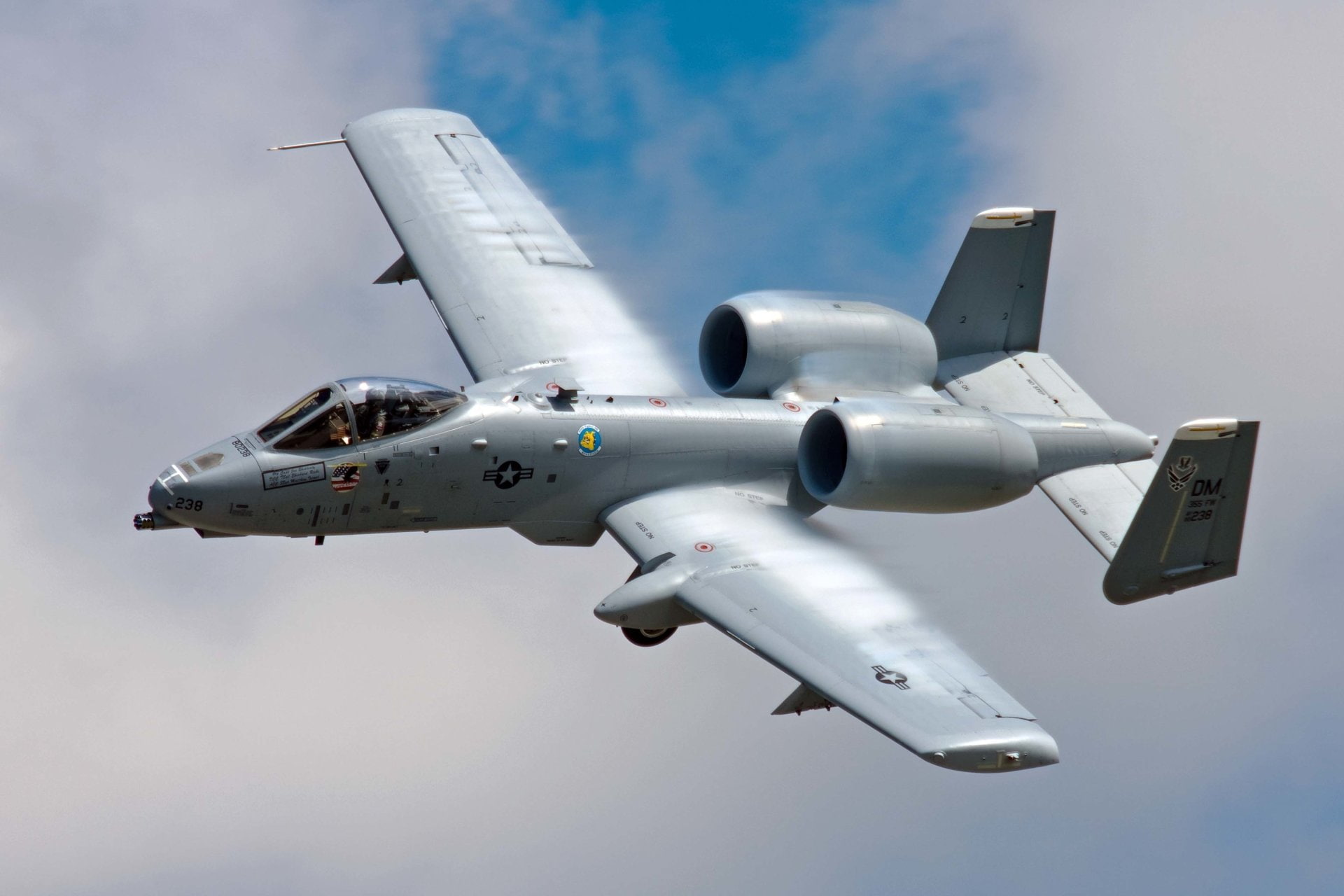 military, Warplane, no people, sky, Aircraft, single object, flying, transportation, 1080P, mode of transportation, Fairchild Republic A-10 Thunderbolt II, HD Wallpaper
