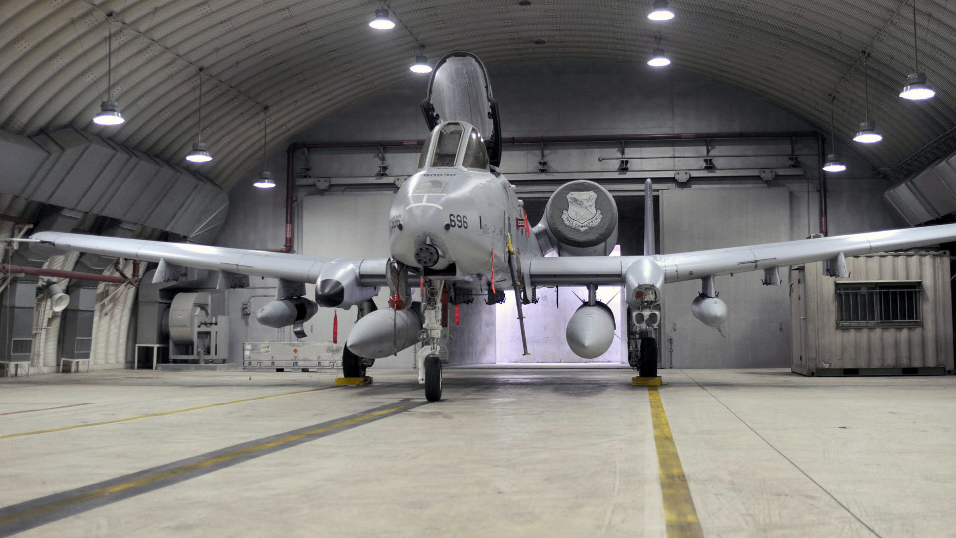 A-10, twin-engine, armored, 1080P, single, attack, hangar, Republic, Fairchild, American, Thunderbolt II, HD Wallpaper