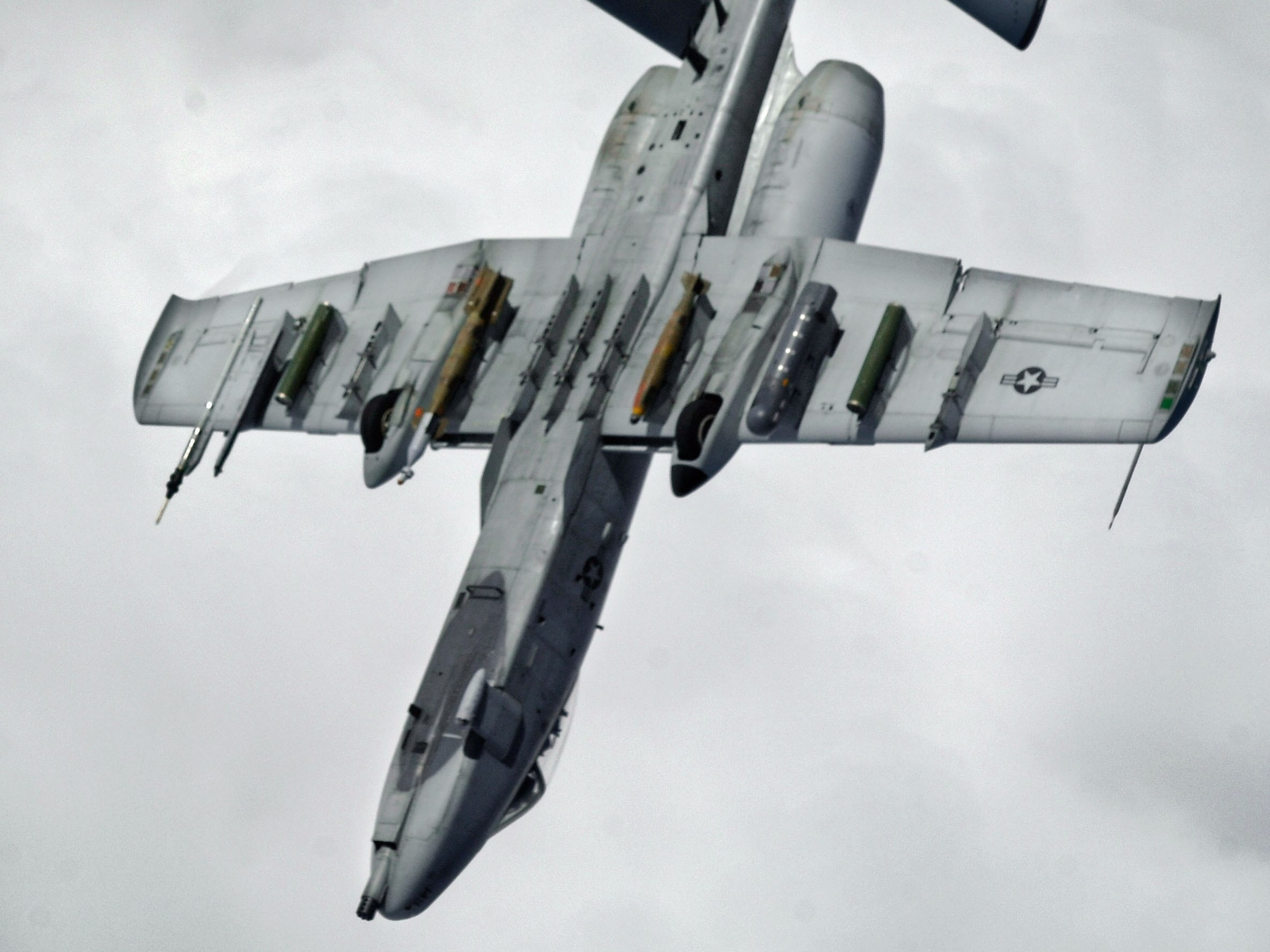 flying, transportation, plane, fairchild republic a 10 thunderbolt ii, military training, military, no people, airplane, mode of transportation, nature, HD Wallpaper