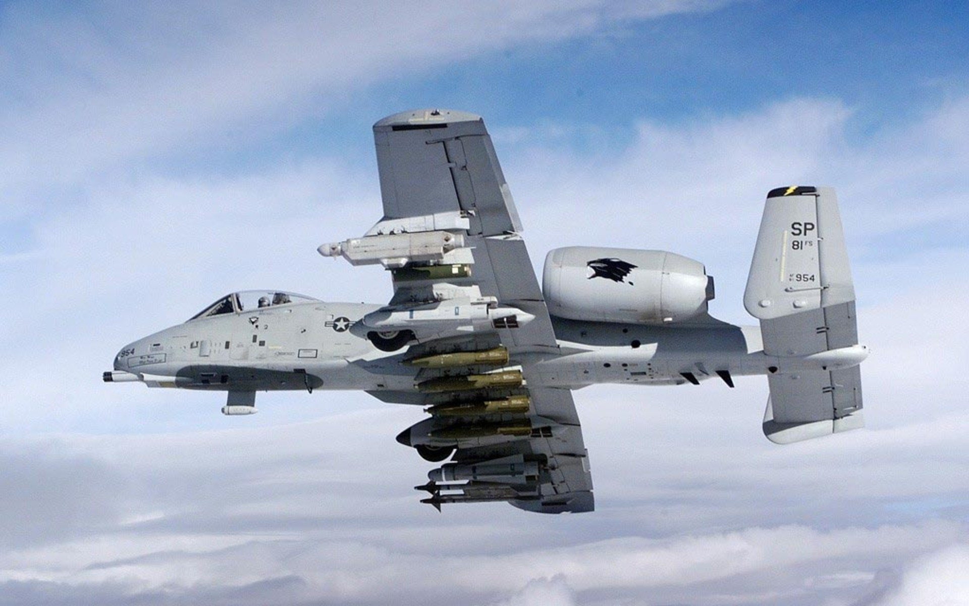Fairchild Republic A-10 Thunderbolt II, Airplane, 1080P, Jet Fighters, HD Wallpaper