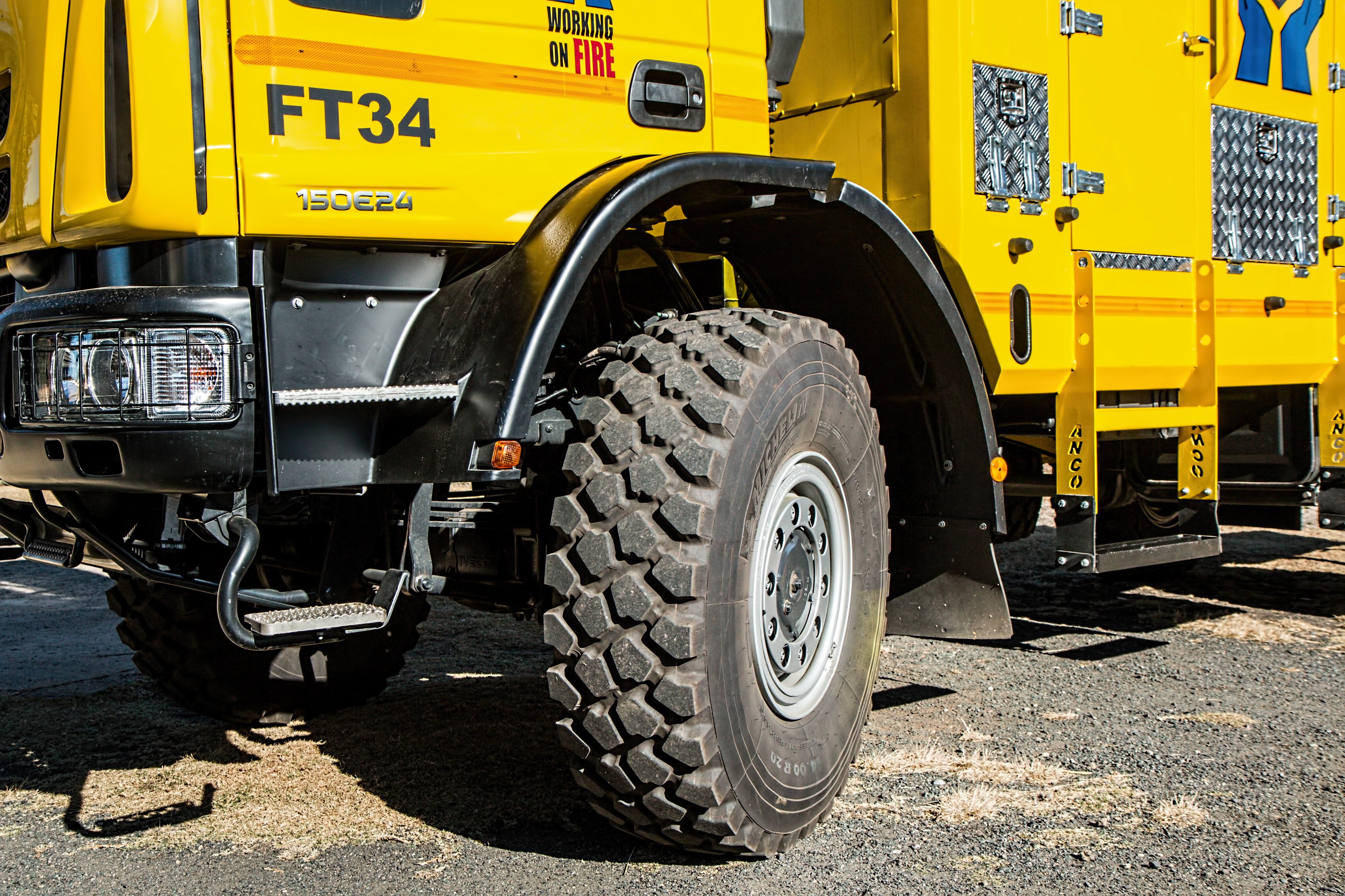 construction machinery, gray, strong, mode of transportation, fire tender, city, land vehicle, vehicle, rescue, large, emergency, firefighter, road, street, HD Wallpaper