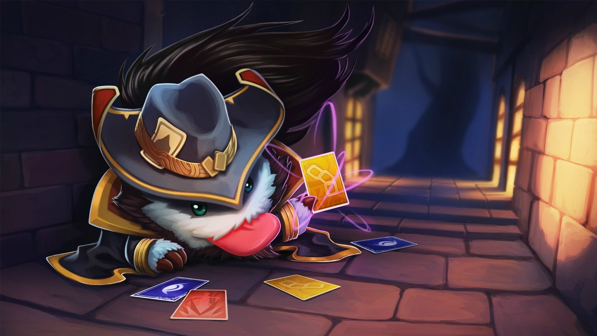 1080P, Twisted Fate (League Of Legends), hat, black, Poro, rat, Video Game, League Of Legends, HD Wallpaper