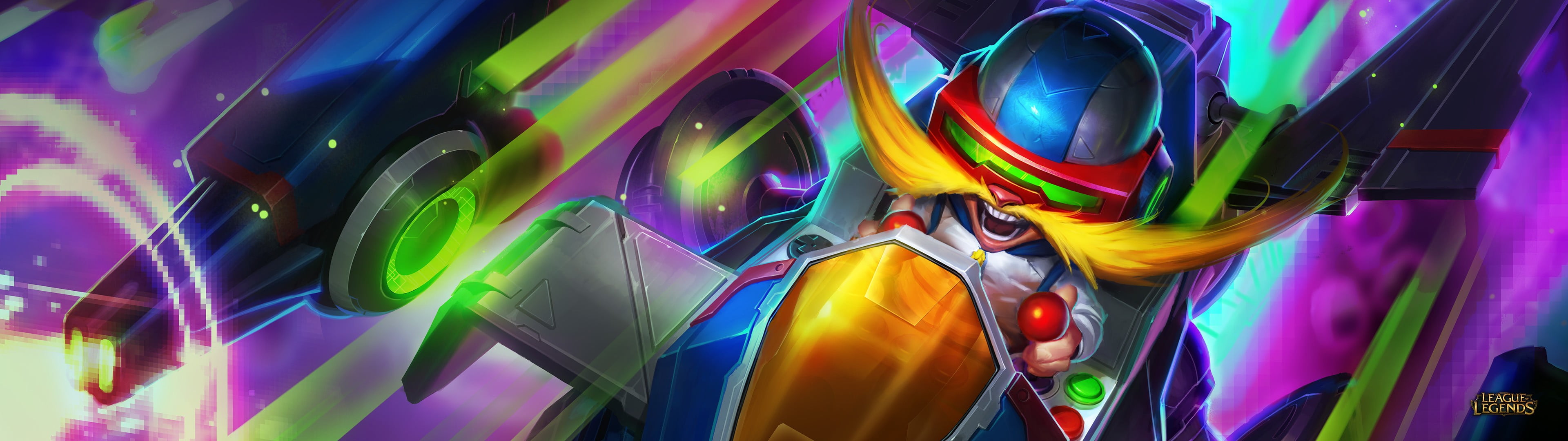 arcade skins, glowing, amusement park, League of Legends, glass, art and craft, motion, legends, panoramic, night, poster, multi colored, illuminated, corki, HD Wallpaper