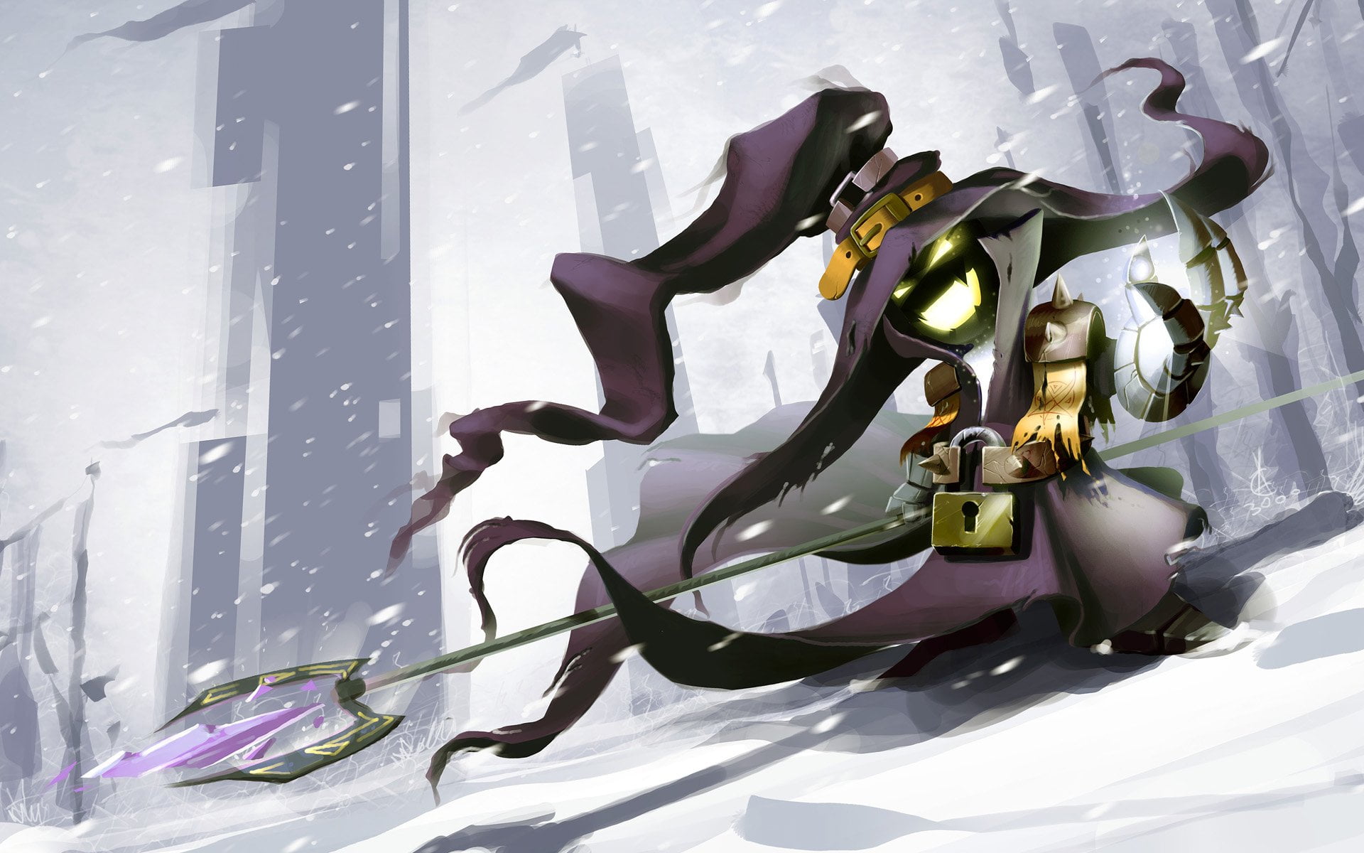 anime, character, monster, purple, Veigar (League Of Legends), 1080P, League Of Legends, Video Game, HD Wallpaper