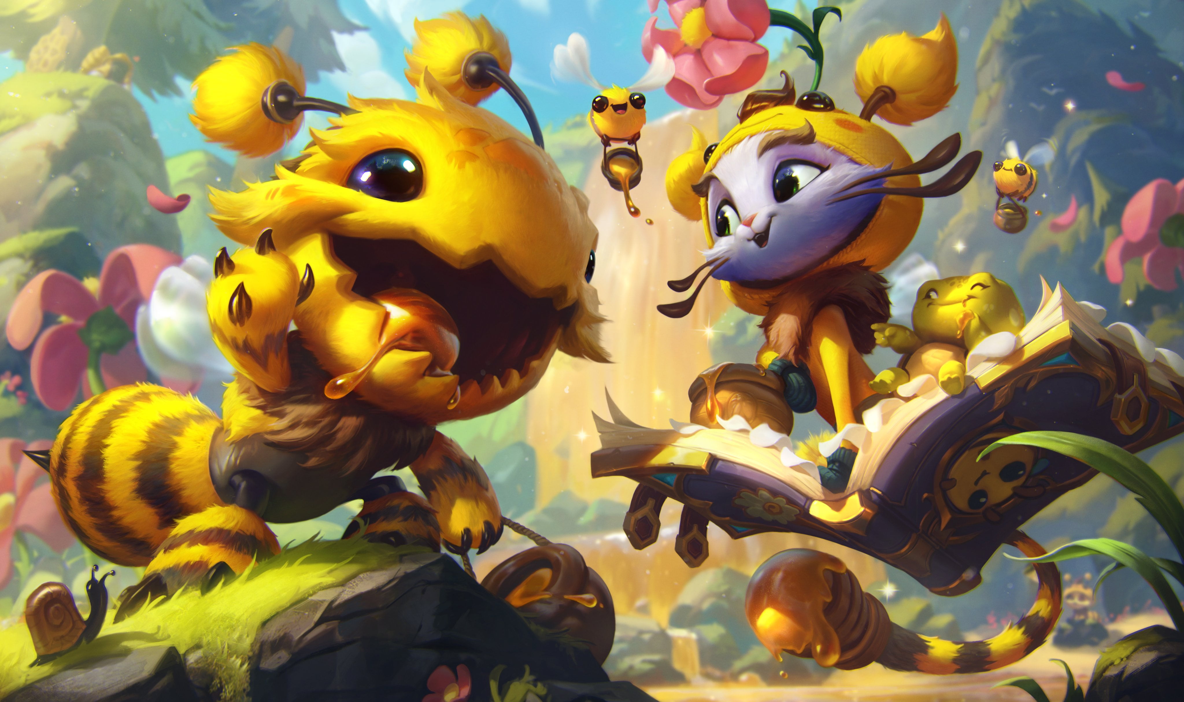 April, yuumi (league of legends), League of Legends, KogMaw, KogMaw (League of Legends), 4K, HD Wallpaper