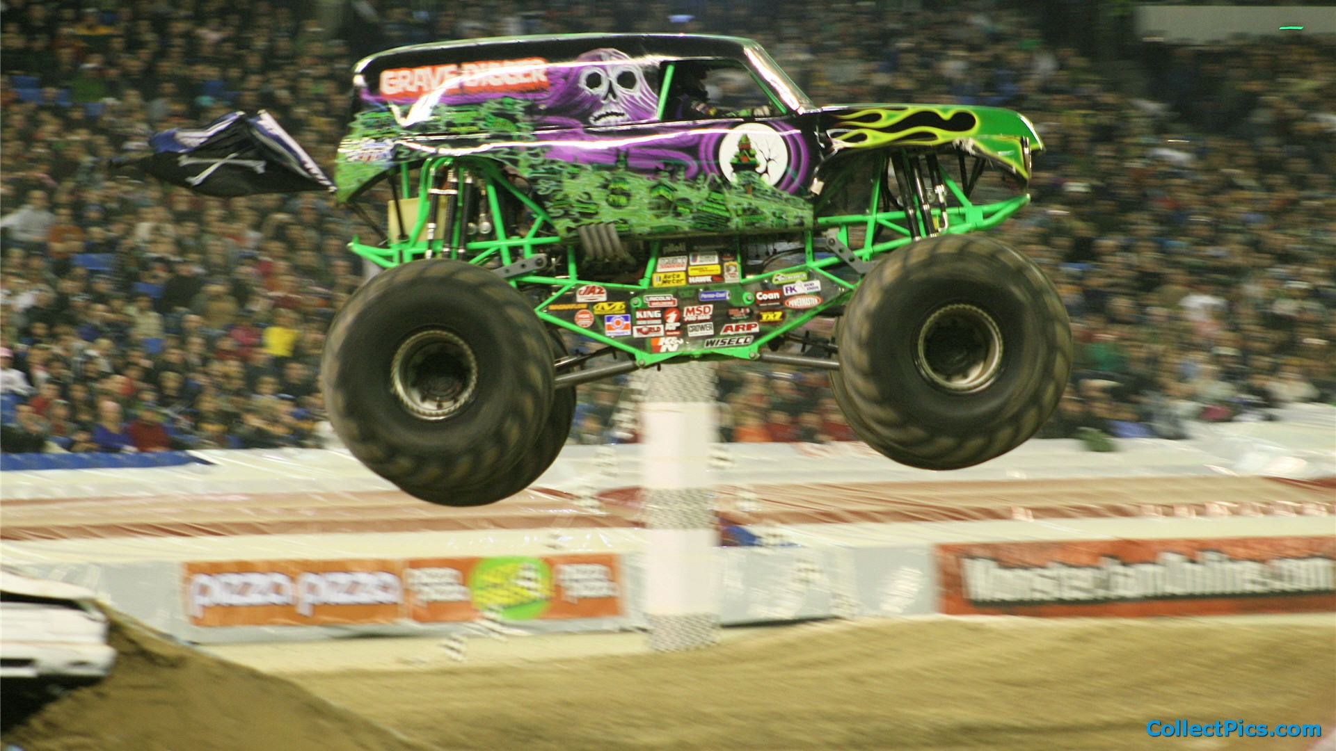 race, 1080P, monster truck, truck, monster, racing, digger, grave, 4x4, HD Wallpaper