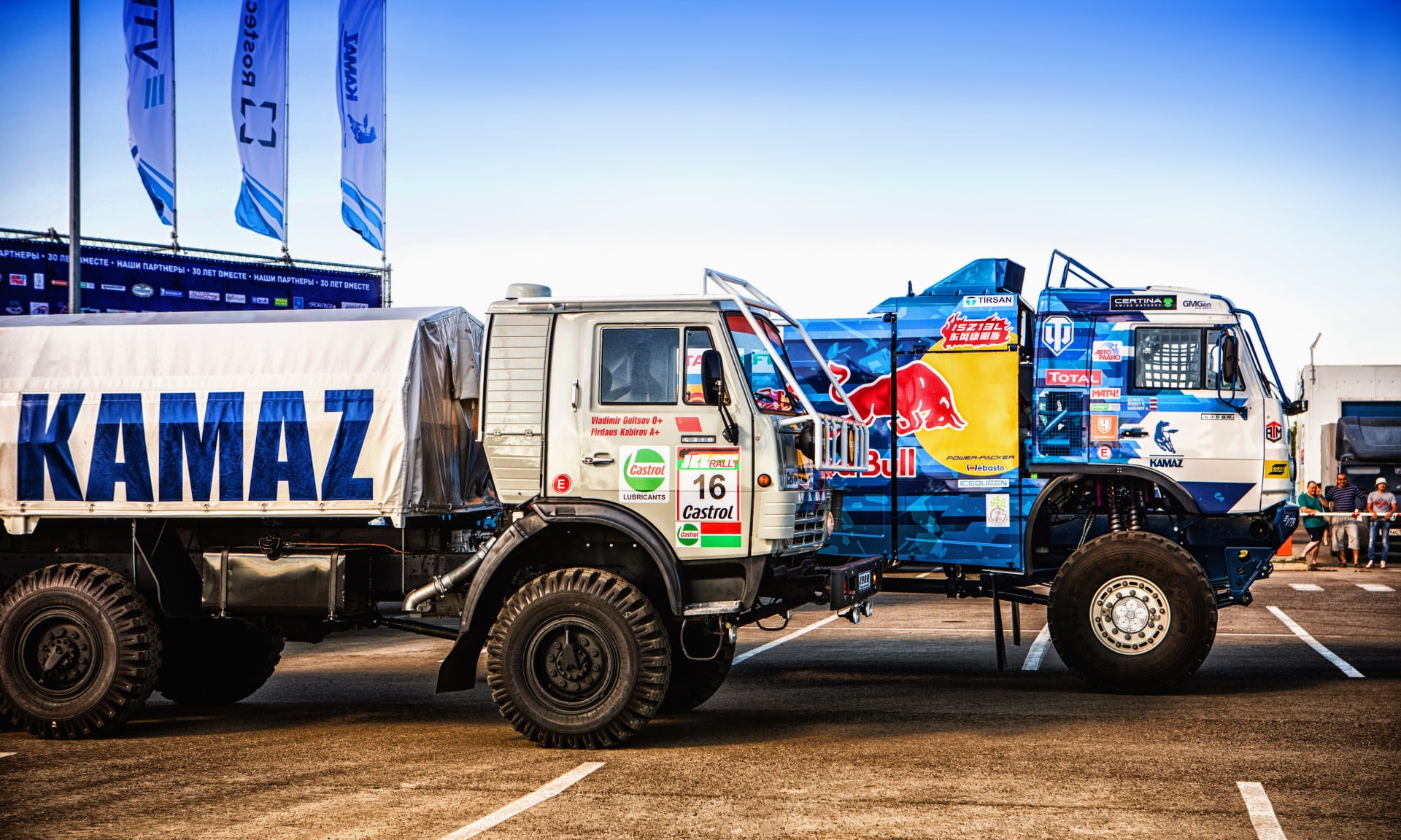 mode of transportation, motor vehicle, city, commercial land vehicle, blue, 1080P, day, travel, business, nature, Truck, industry, freight transportation, HD Wallpaper