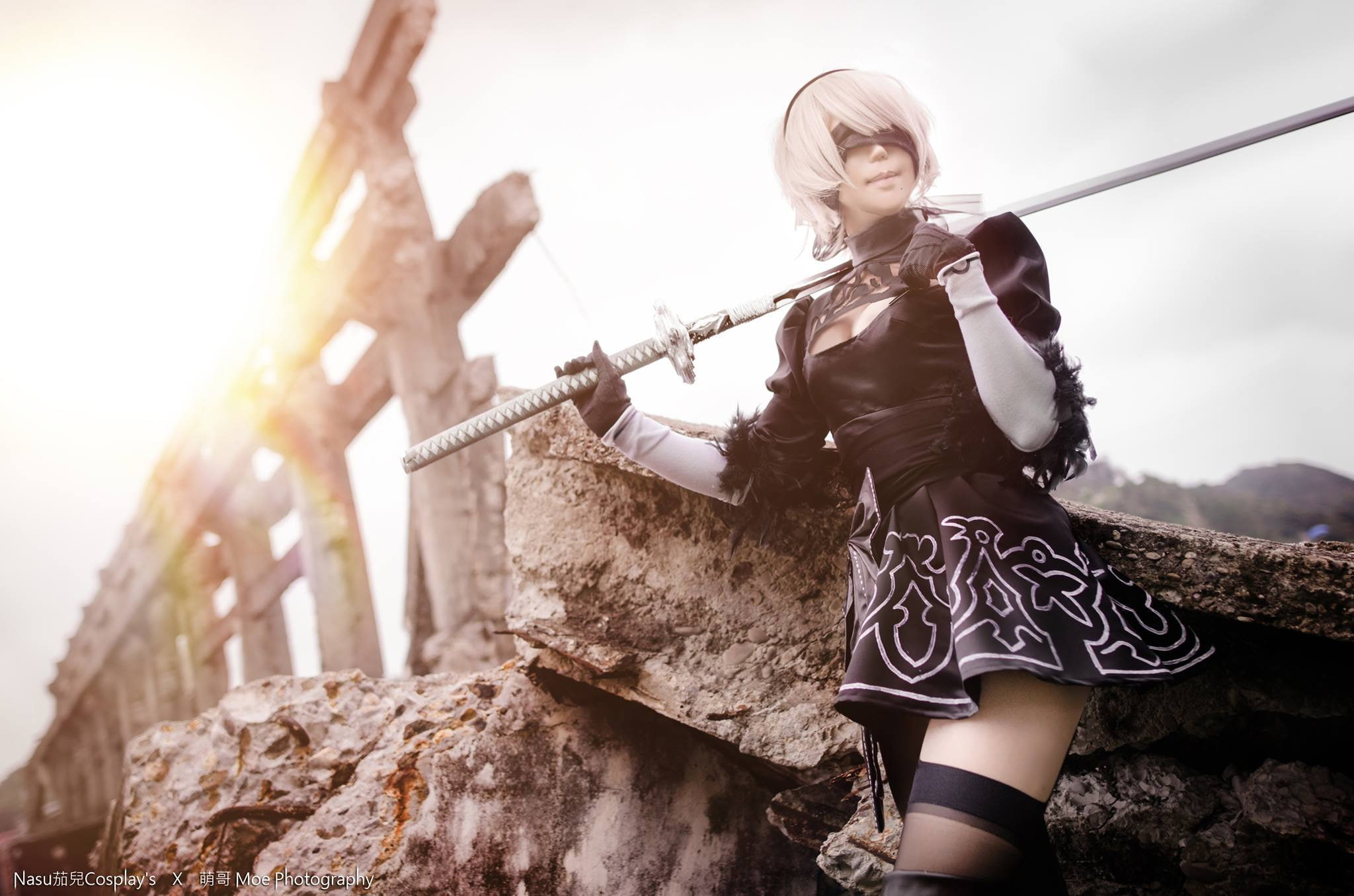 NieR, 2B (Nier: Automata), cosplay, Nier: Automata, Nasu, 1080P, HD Wallpaper