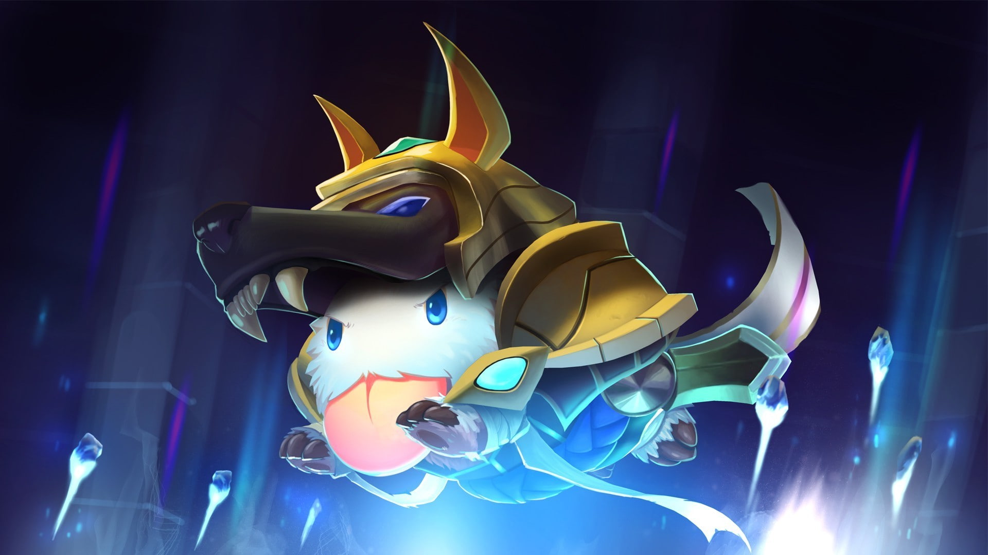 1080P, shape, animal representation, technology, league of legends poro nasus, lighting equipment, creativity, multi colored, shiny, nightlife, illuminated, HD Wallpaper