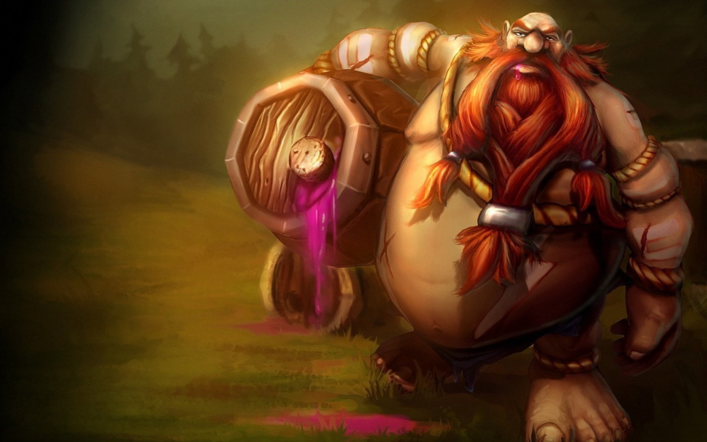 rear view, 720P, art and craft, redhead, wig, Gragas (League Of Legends), multi colored, adult, League Of Legends, plant, fashion, clothing, Video Game, HD Wallpaper