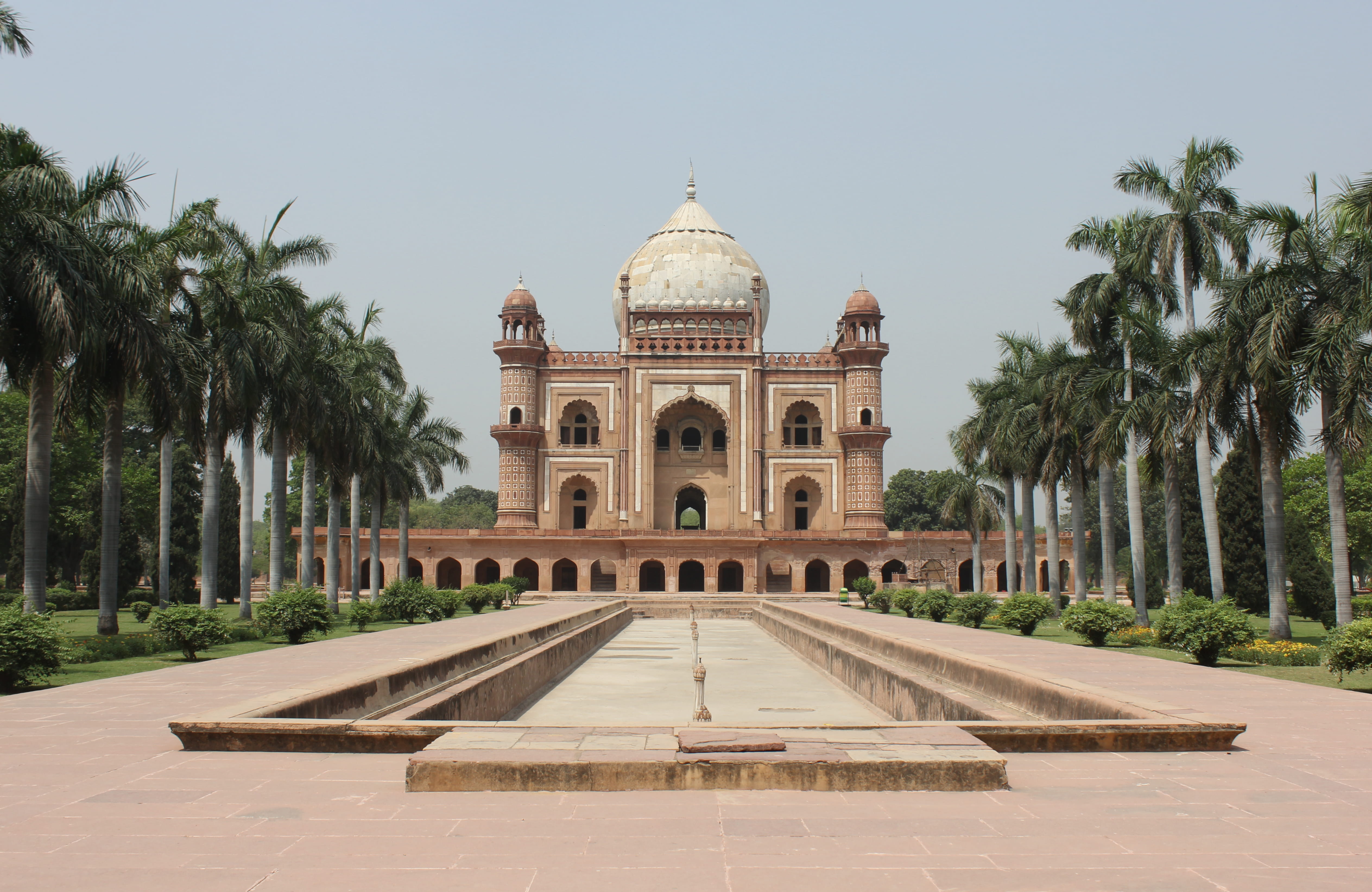 history, outdoors, steeple, tree, india, tomb, observatory, arch, sky, tourism, the past, plant, pedestrian, treelined, palm tree, tropical climate, arecaceae, HD Wallpaper