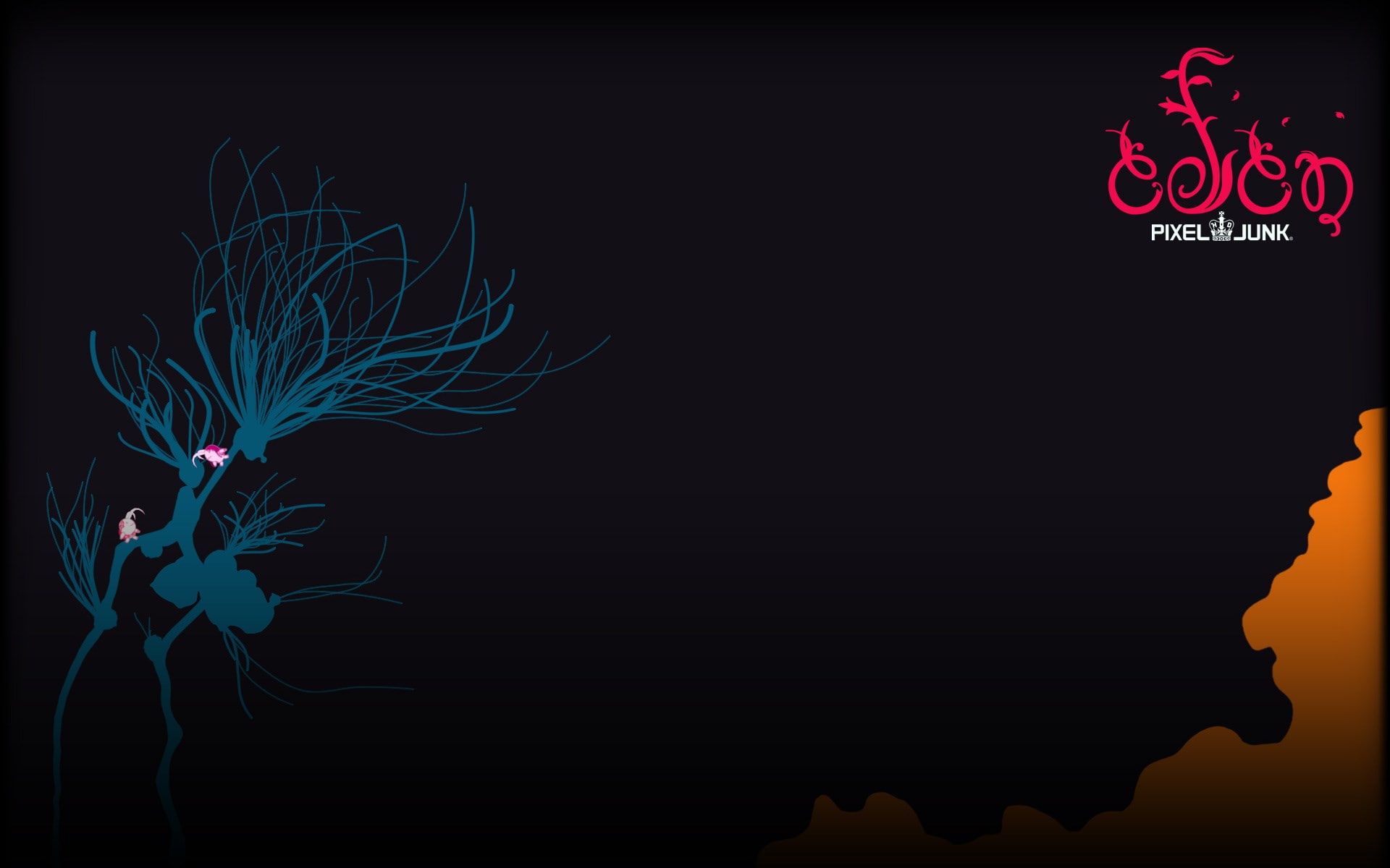 blue, copy space, indoors, glowing, illuminated, nature, long exposure, no people, 1080P, dark, creativity, motion, art and craft, pattern, abstract, pixeljunk eden, HD Wallpaper