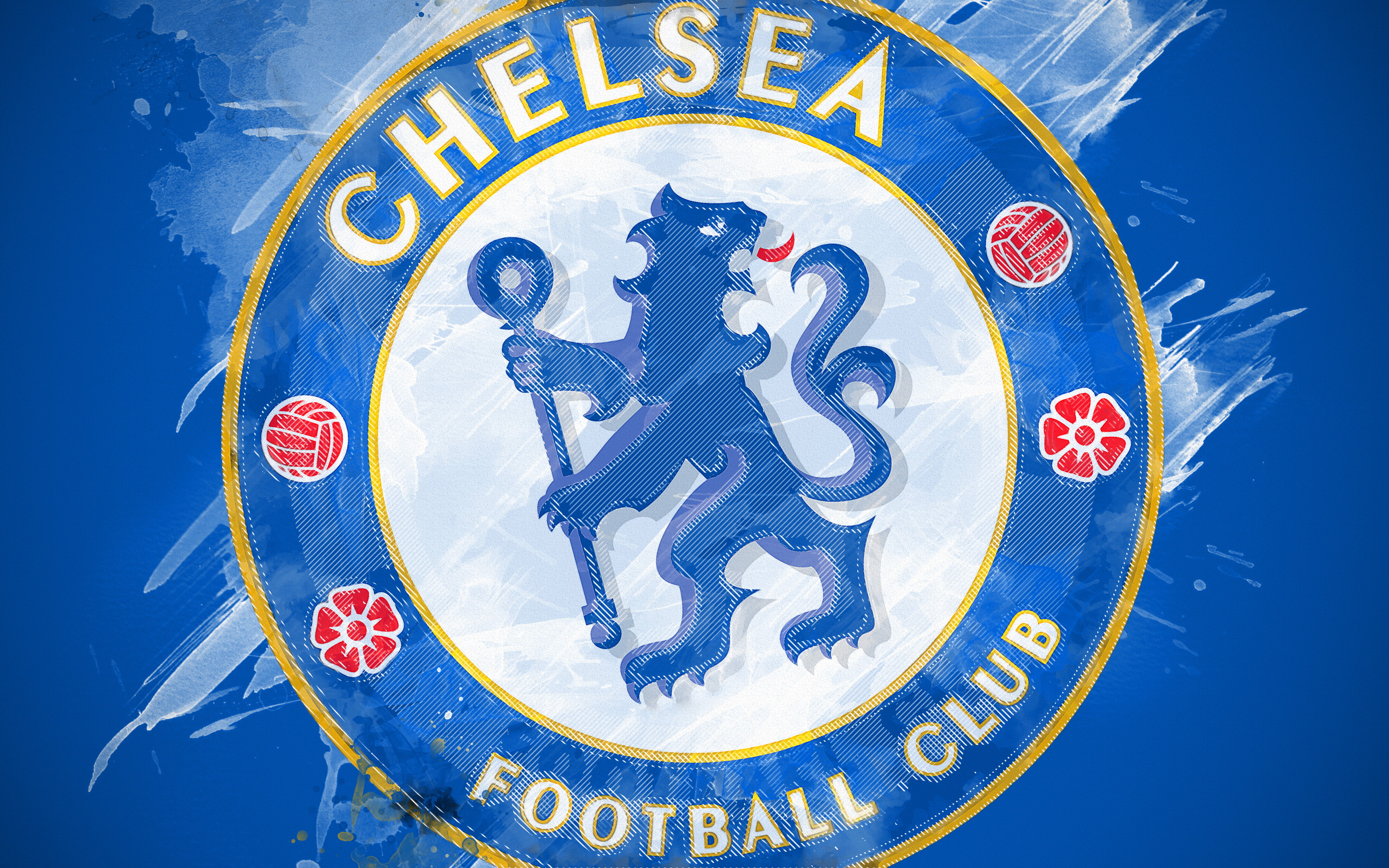 4K, Chelsea F.C., Logo, Soccer, HD Wallpaper