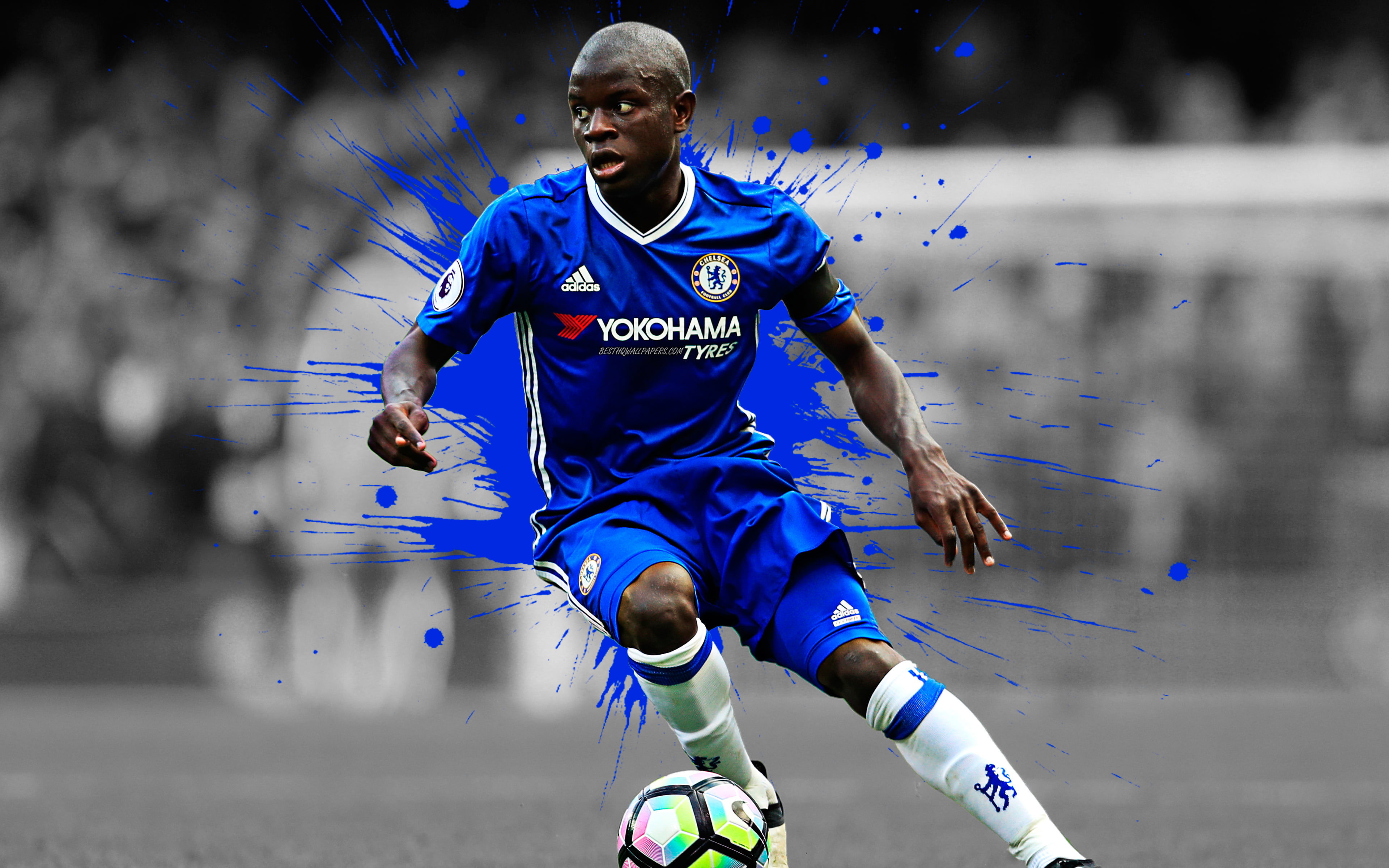 4K, NGolo Kanté, Chelsea F.C., Soccer, French, HD Wallpaper