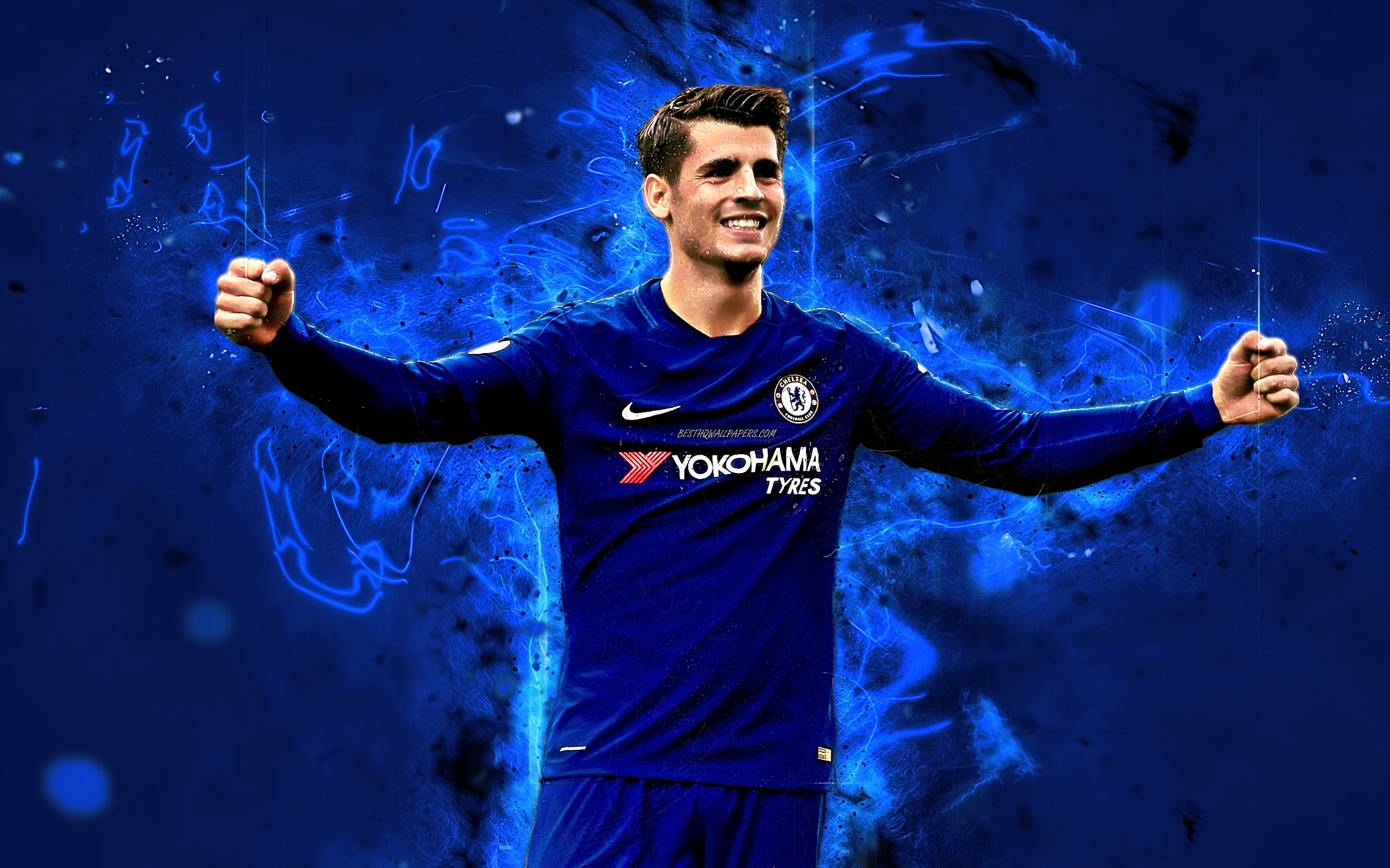 Álvaro Morata, Chelsea F.C., 2K, Soccer, Spanish, HD Wallpaper