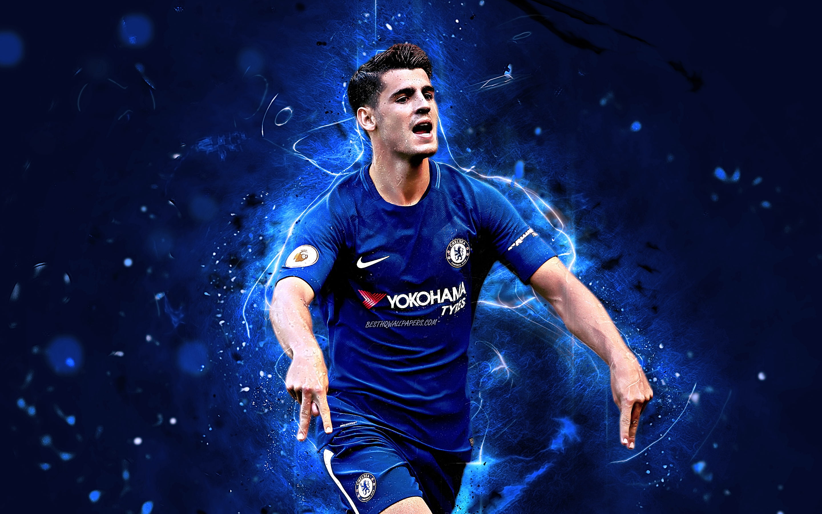 Álvaro Morata, 2K, Chelsea F.C., Spanish, Soccer, HD Wallpaper