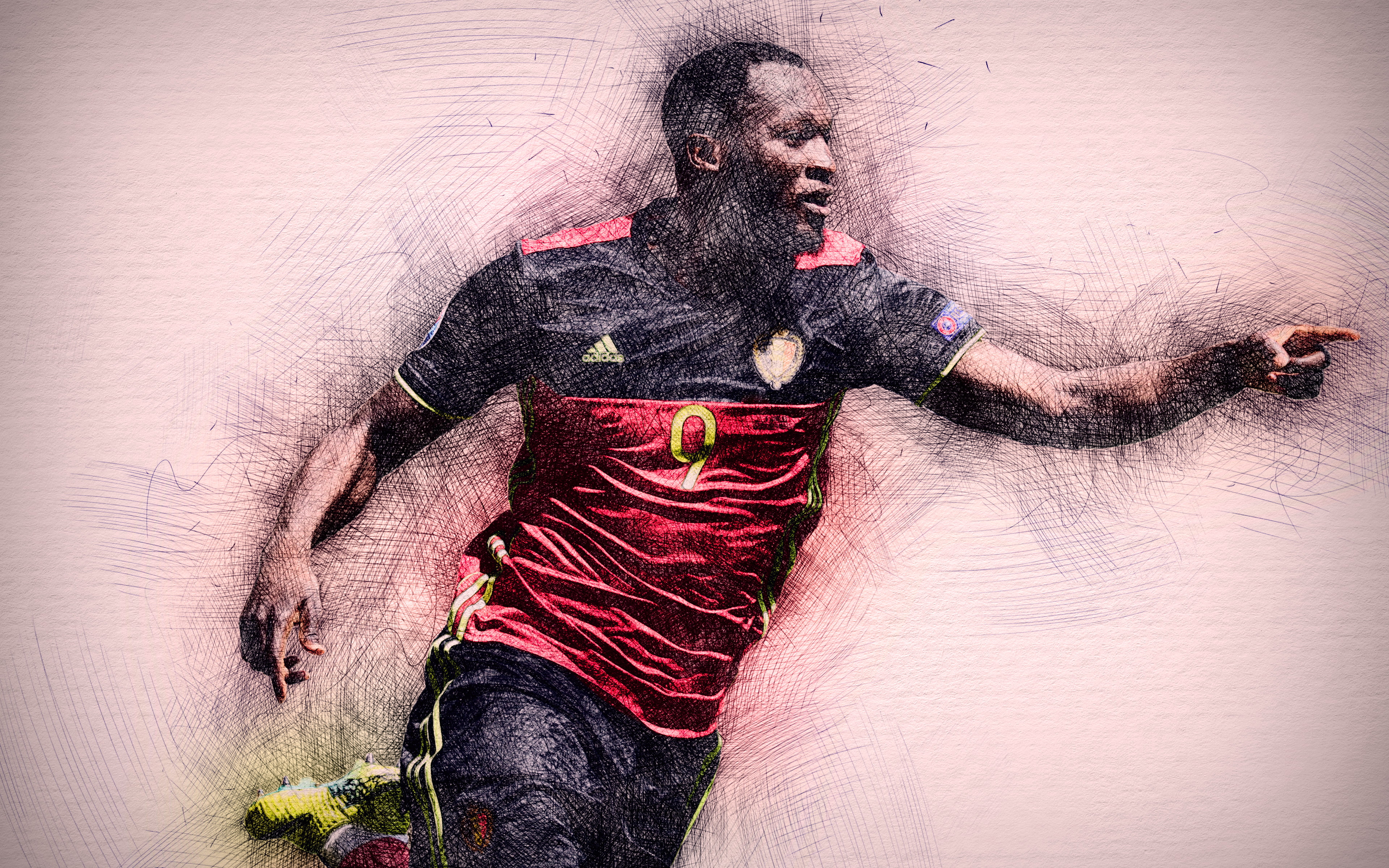 4K, Romelu Lukaku, Belgian, Soccer, HD Wallpaper