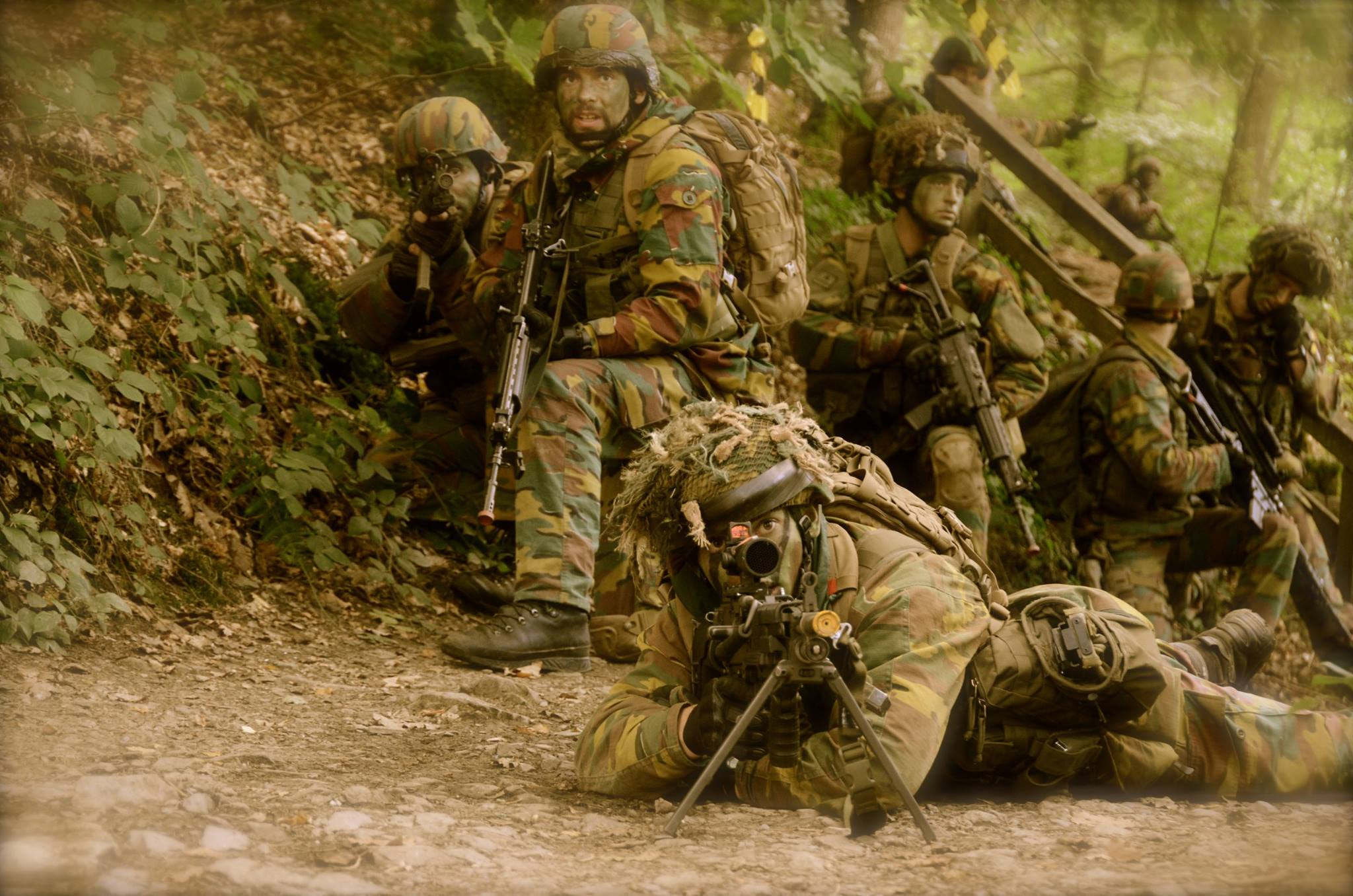 1080P, Belgian Para Commandos, soldiers, weapons, HD Wallpaper