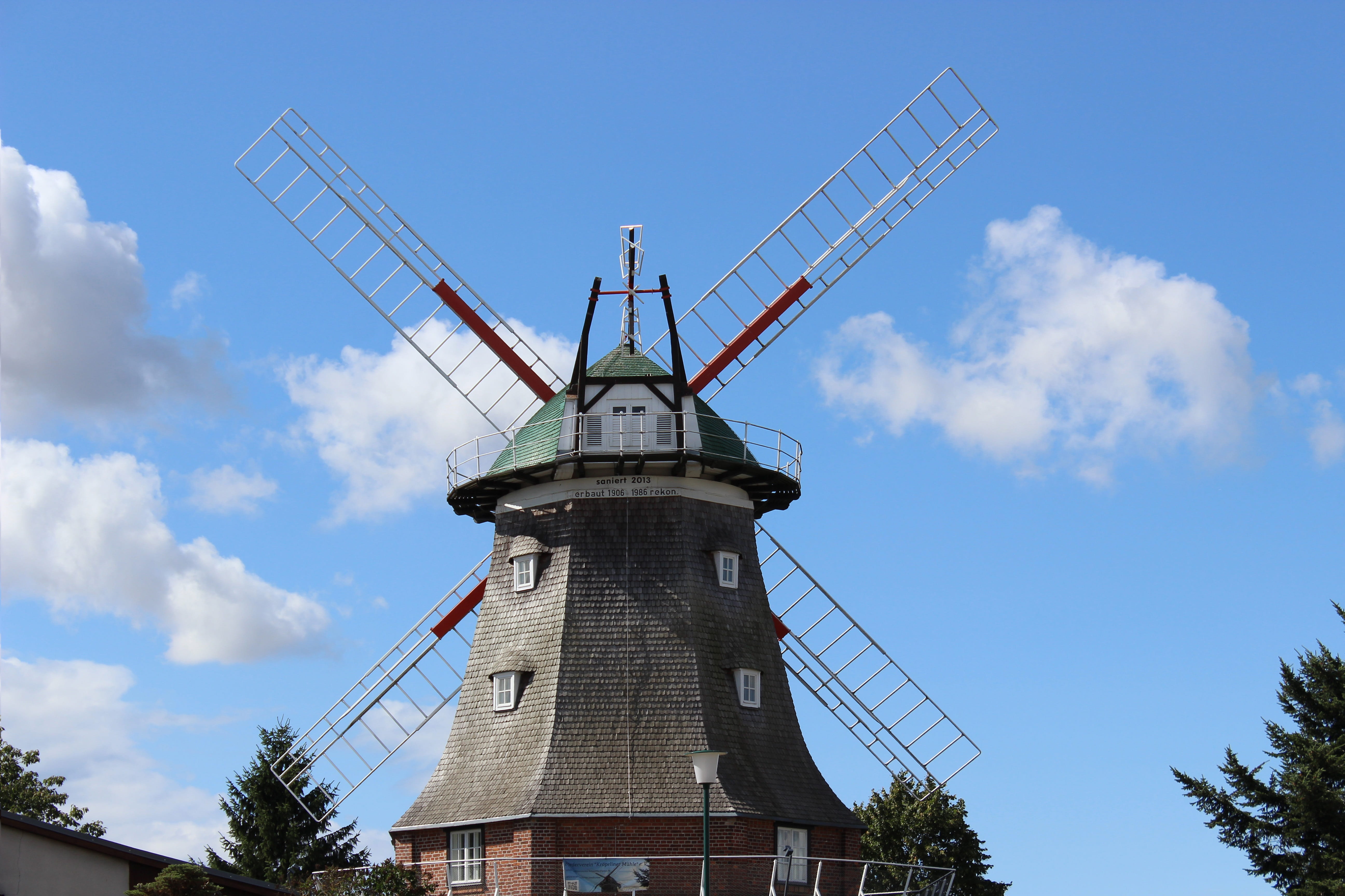 nature, windmill, müller, alternative energy, beautiful, traditional windmill, fuel and power generation, tower, day, renewable energy, wind turbine, building exterior, HD Wallpaper