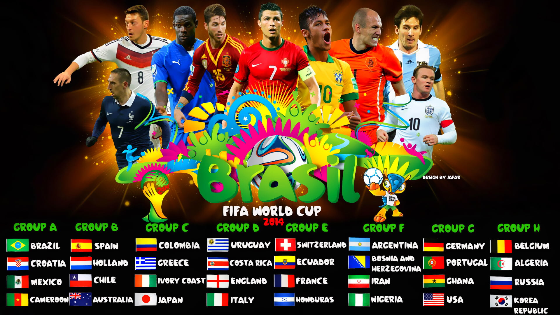 arts culture and entertainment, multi colored, text, fifa world cup, architecture, group of people, human representation, 1080P, people, representation, HD Wallpaper