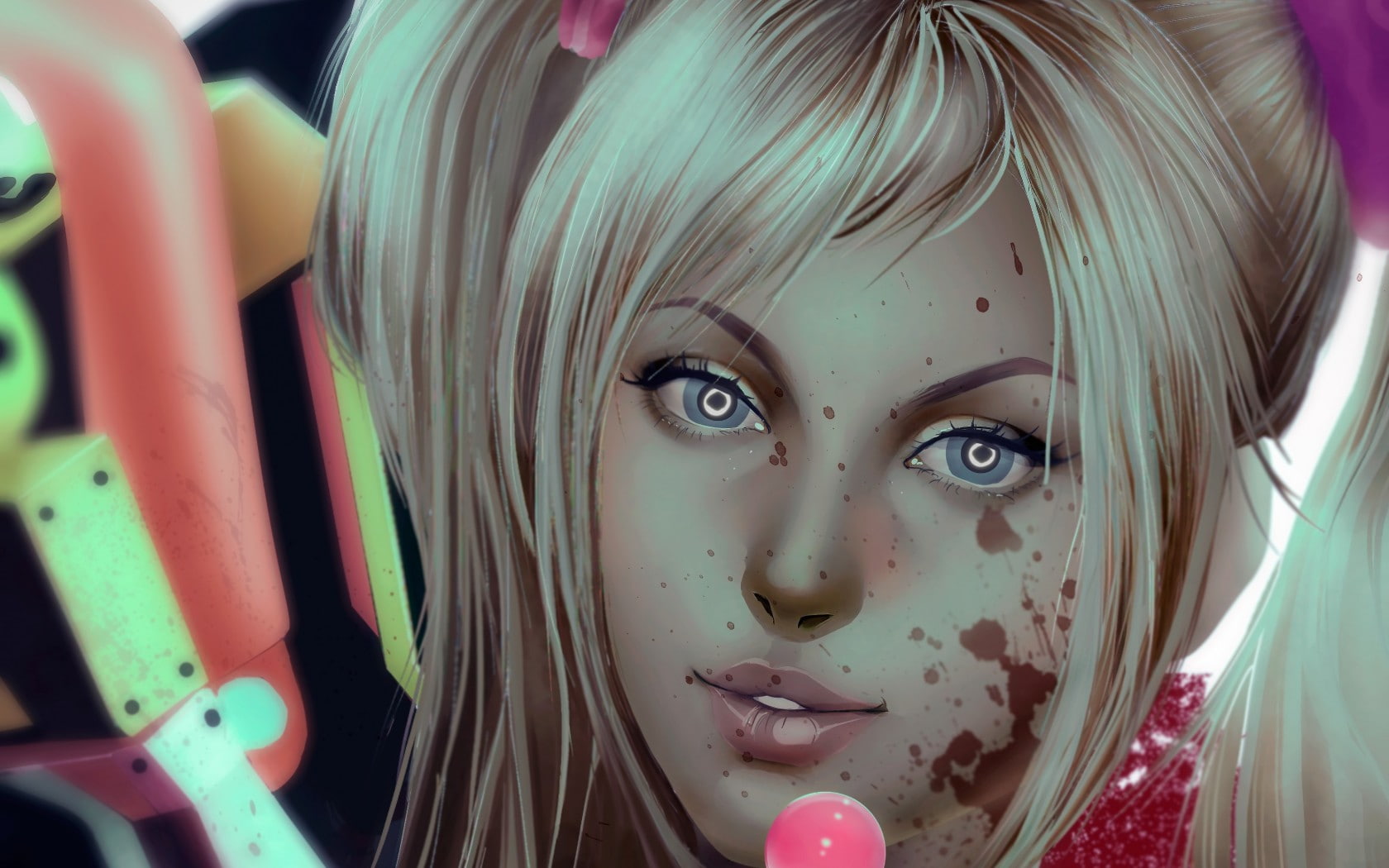 720P, x, action, chainsaw, lollipop, HD Wallpaper