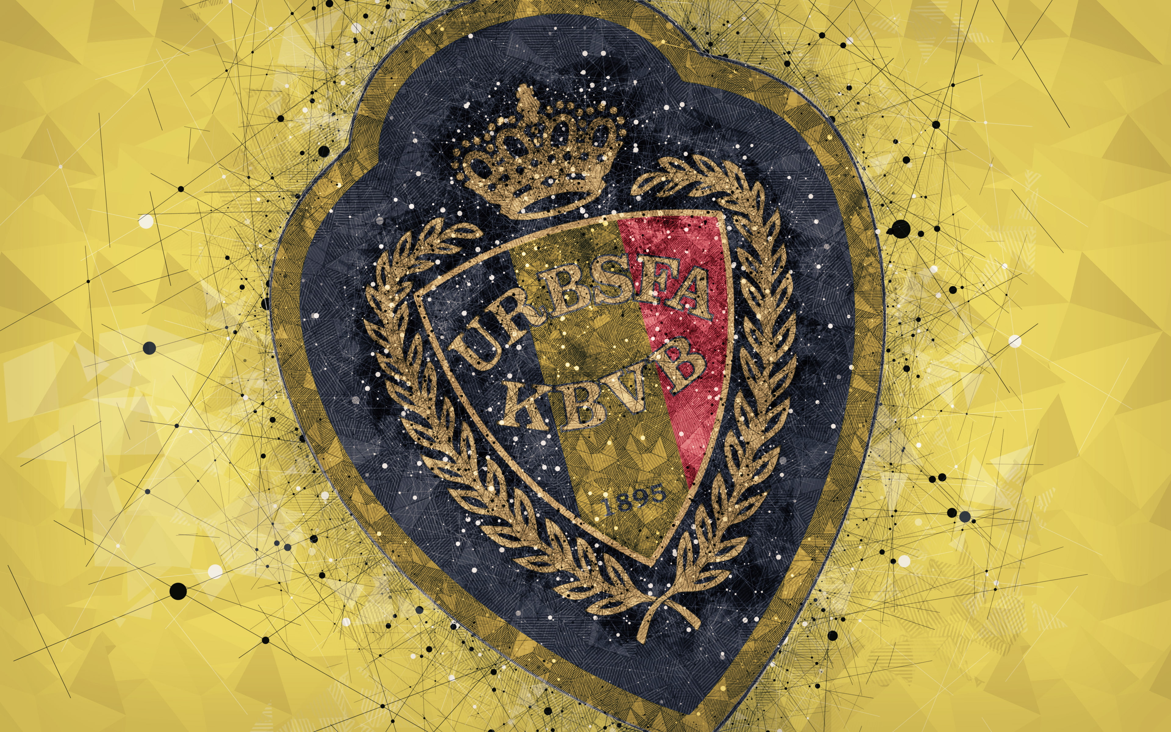 4K, Soccer, Emblem, Belgium, Belgium National Football Team, Logo, HD Wallpaper