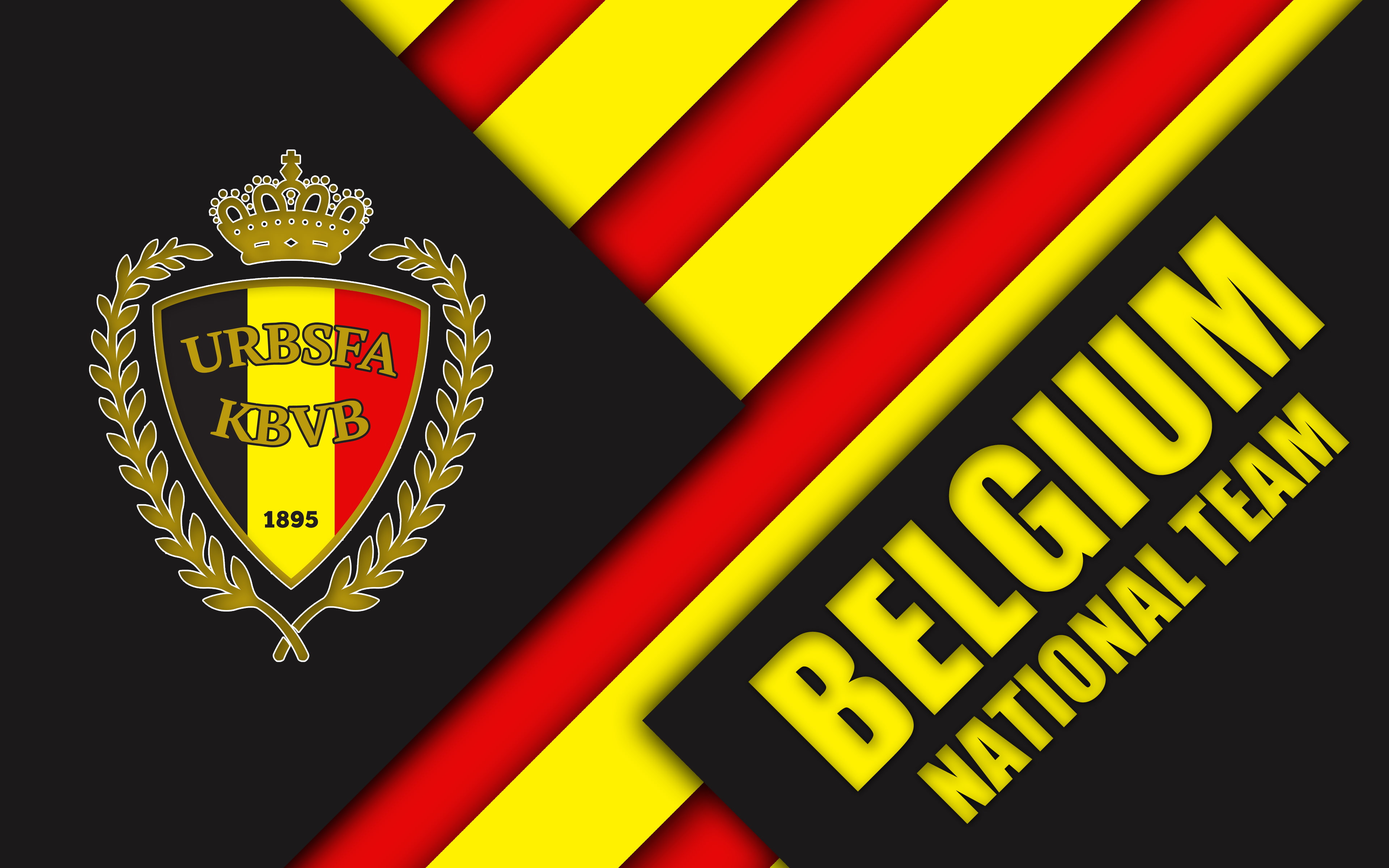 Belgium National Football Team, Emblem, Logo, Belgium, Soccer, 4K, HD Wallpaper