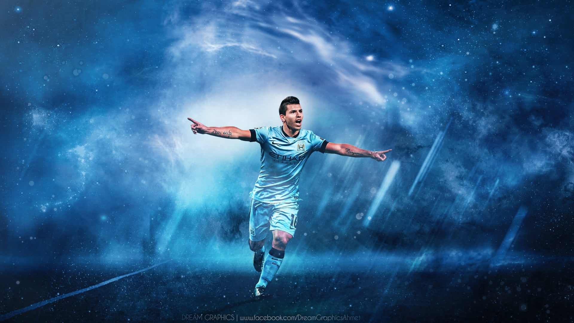 Manchester City F.C., Sergio Agüero, Soccer, 1080P, HD Wallpaper