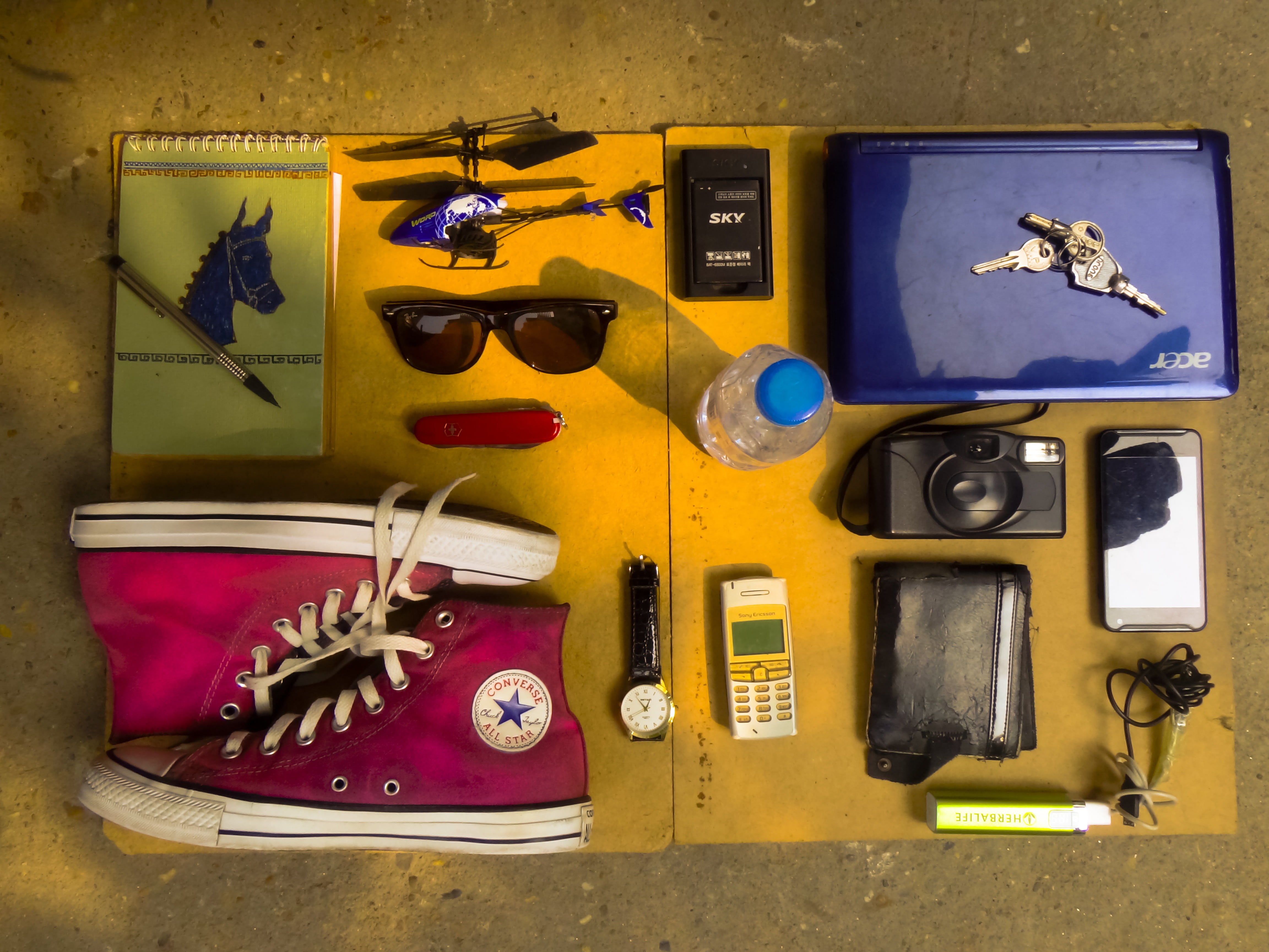 technology, wood - material, retro styled, work tool, yellow, the key, phone, indoors, shoes, notebook, tool, lay, man made, absence, old, staff, variation, HD Wallpaper