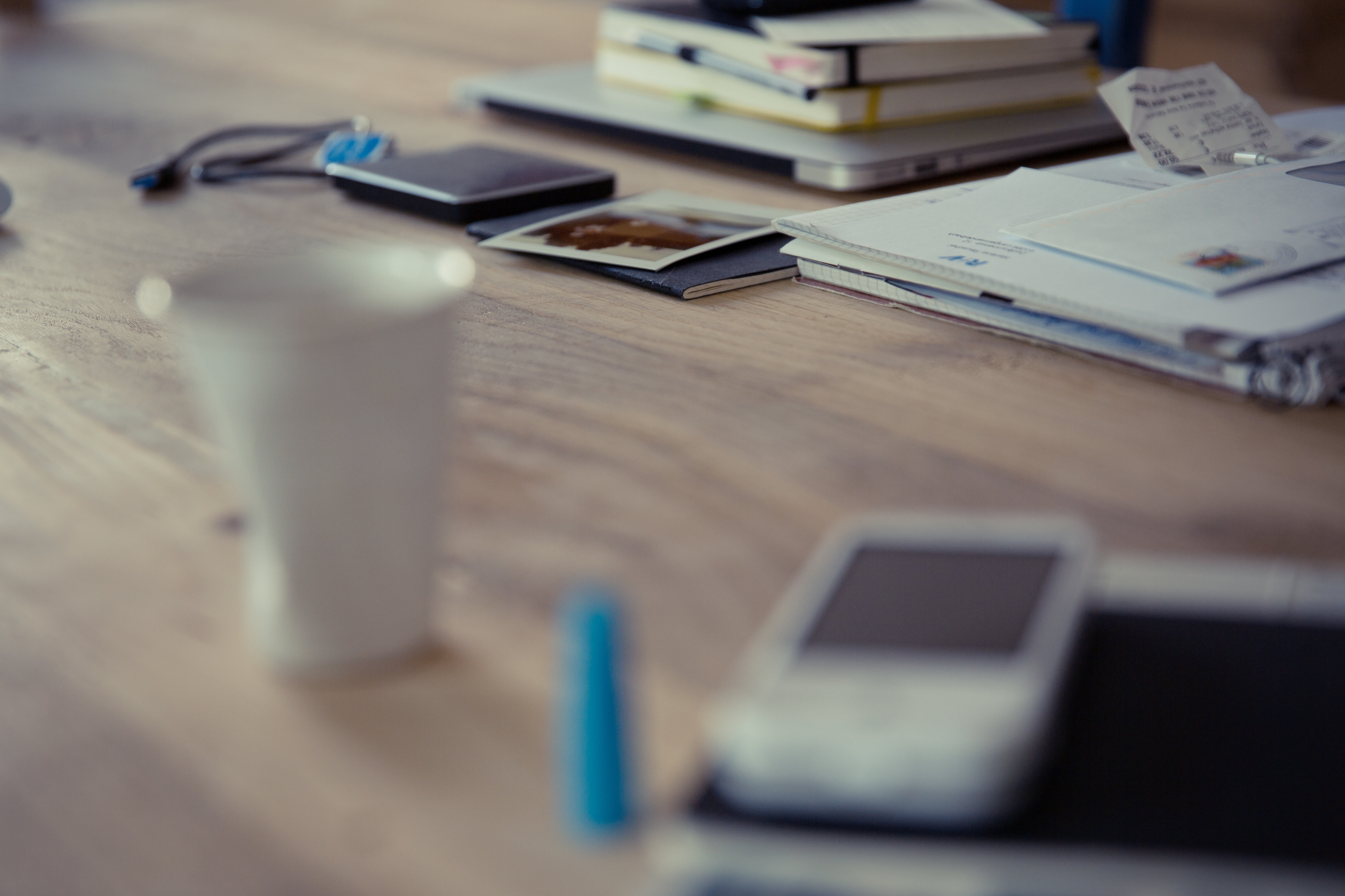 cap, selective focus, surface, home office, education, near, candybar, table, wireless technology, computer, 5K, technology, no people, style, group of objects, HD Wallpaper
