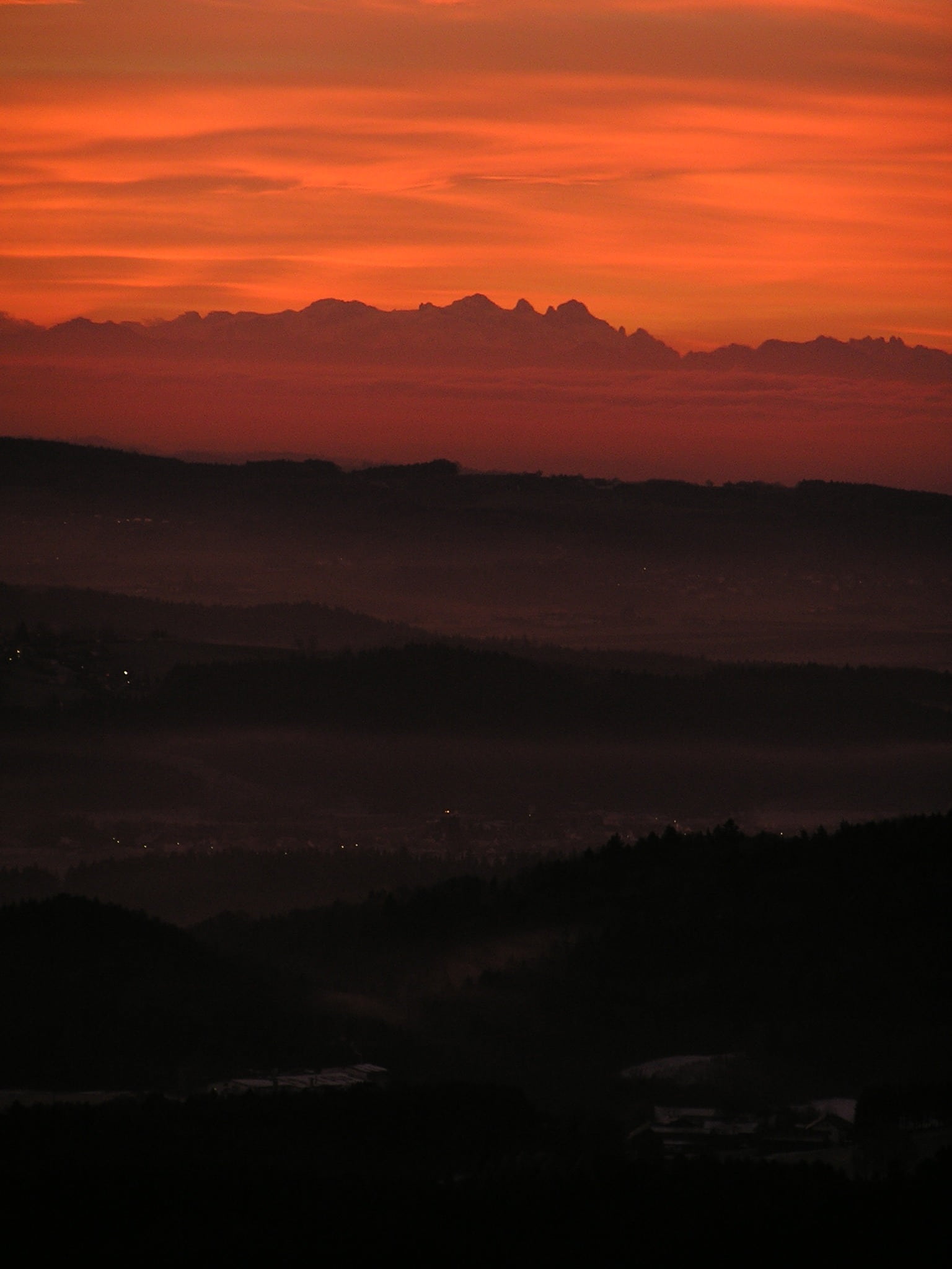 mountains, sunrise, scenics - nature, non-urban scene, tranquility, alpenblick, nature, sky, romantic sky, 1080P, danube valley, majestic, mountain range, Phone HD Wallpaper