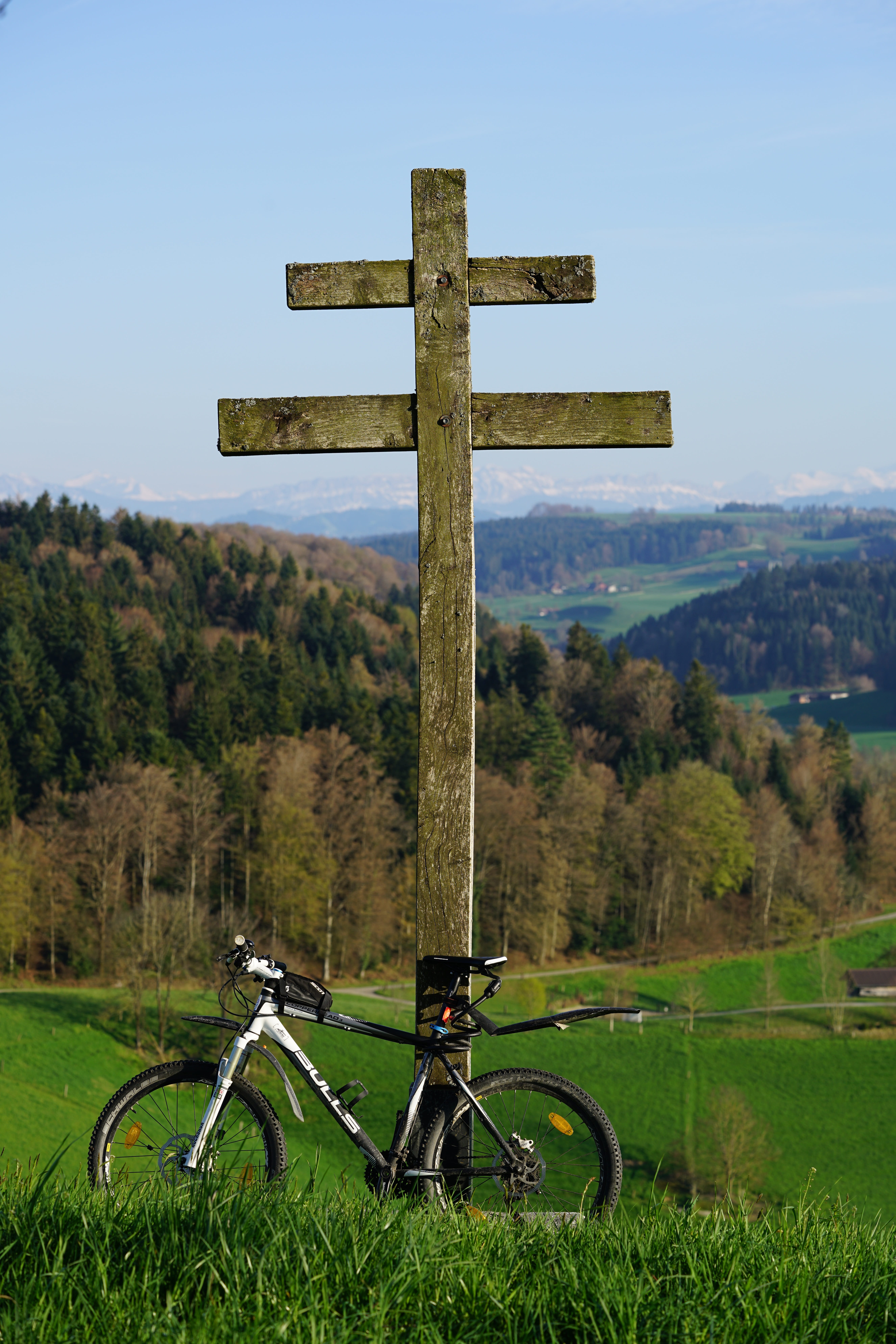 outdoors, sky, beauty in nature, bike, altbüron, plant, border path napf mountains country, transportation, isenhuet, vantage point isehuet, bicycle, land, Phone HD Wallpaper
